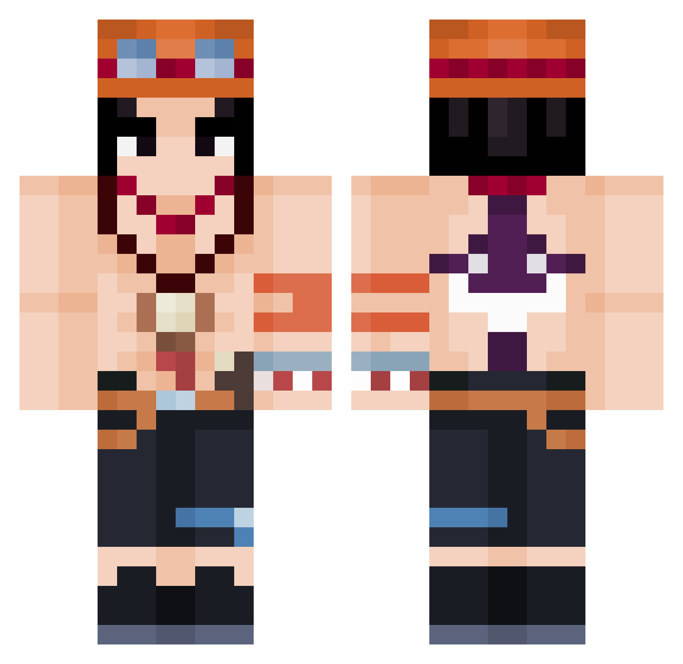Sir_Osaft Minecraft skin, front and back view