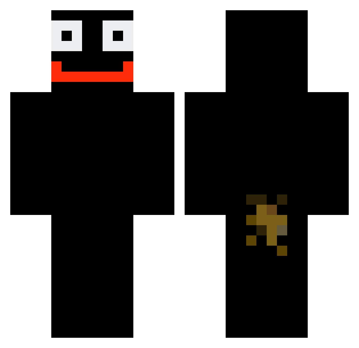 Rensnederlof Minecraft skin, front and back view