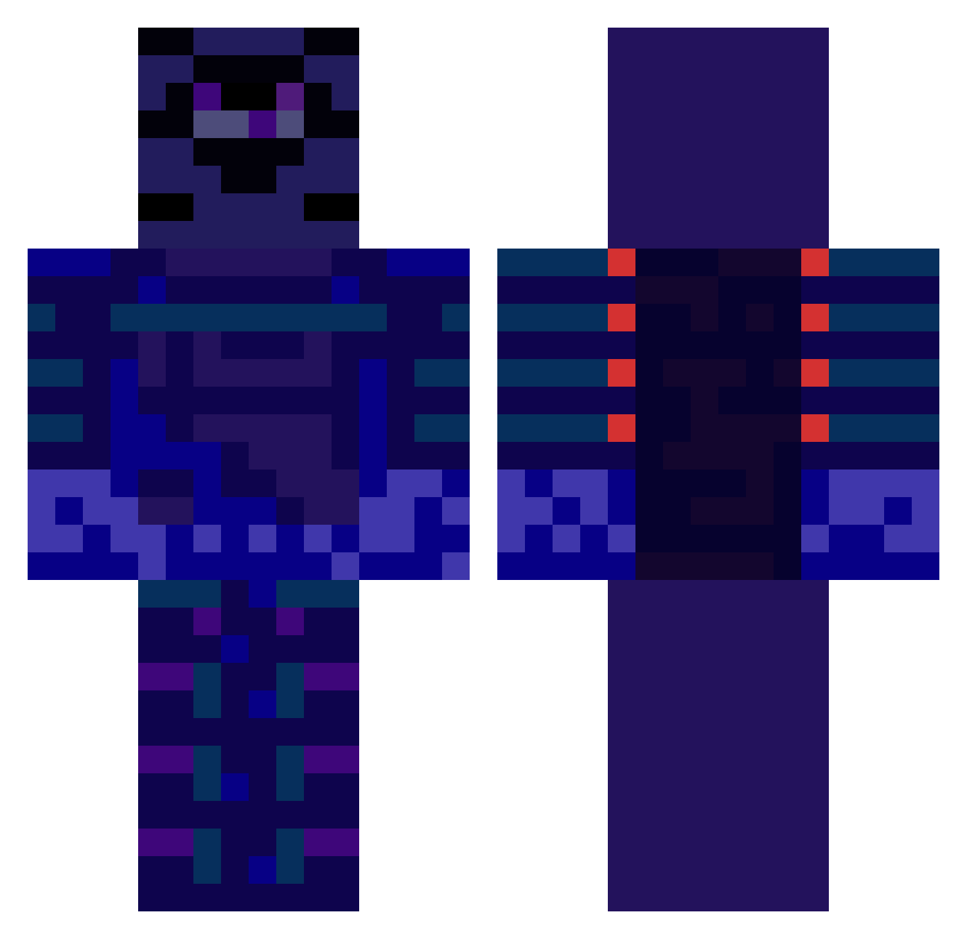 SKBDNJStark4f Minecraft skin, front and back view