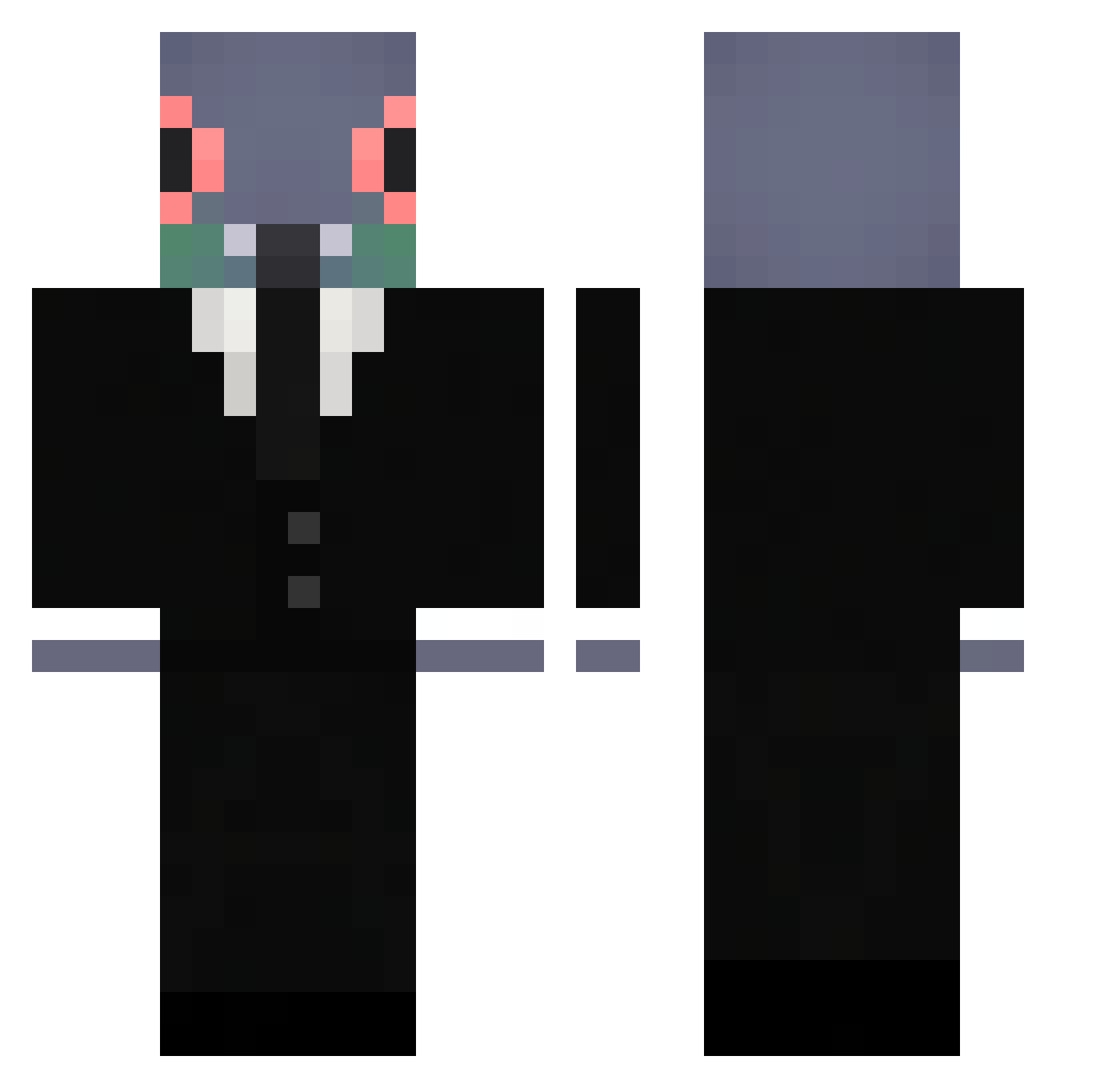 Q3b4H Minecraft skin, front and back view