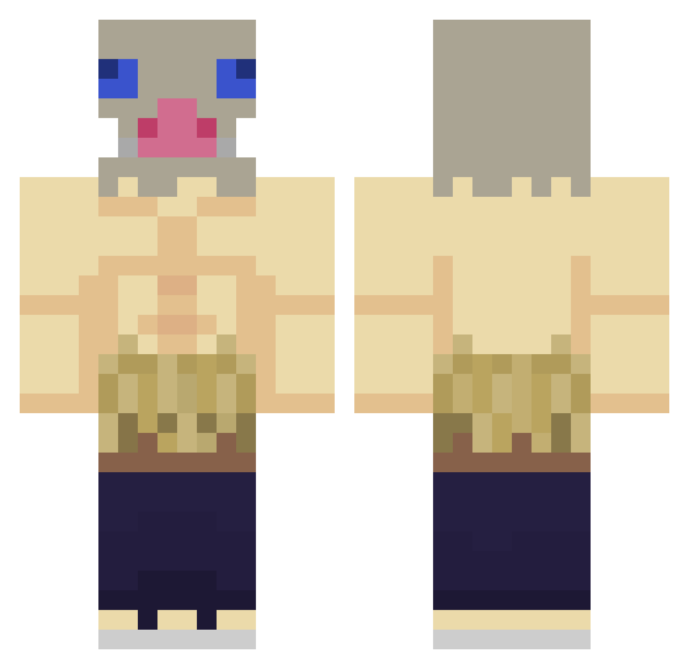 MRMONEYBALLER Minecraft skin, front and back view