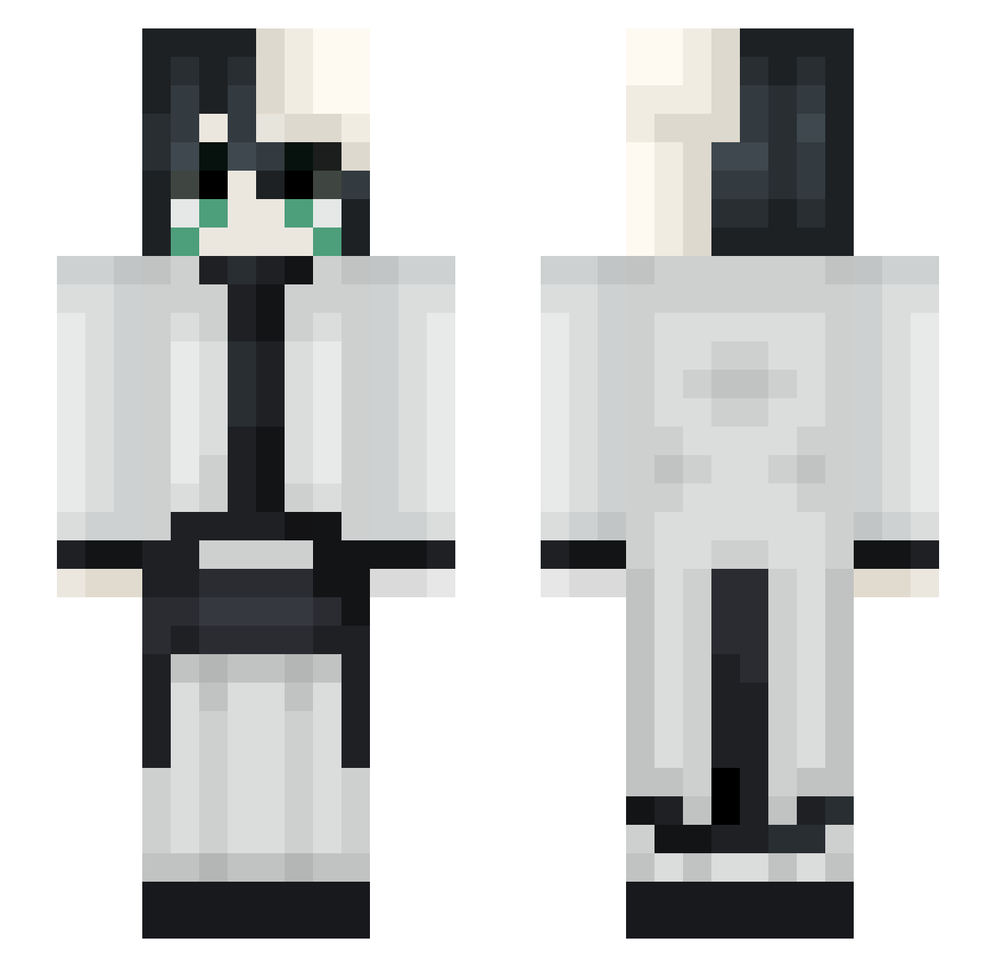 Spexq Minecraft skin, front and back view