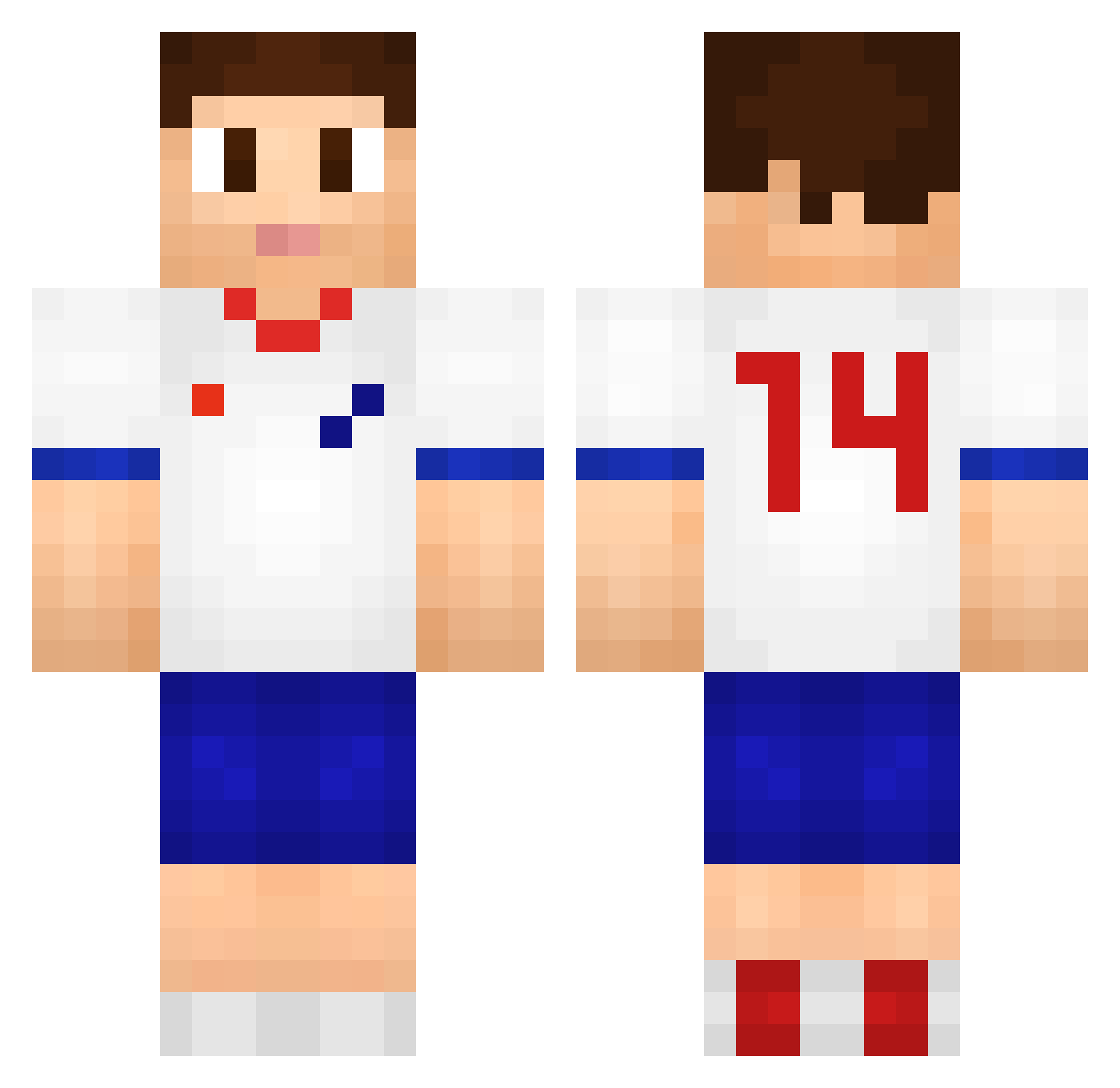 Teopaq Minecraft skin, front and back view