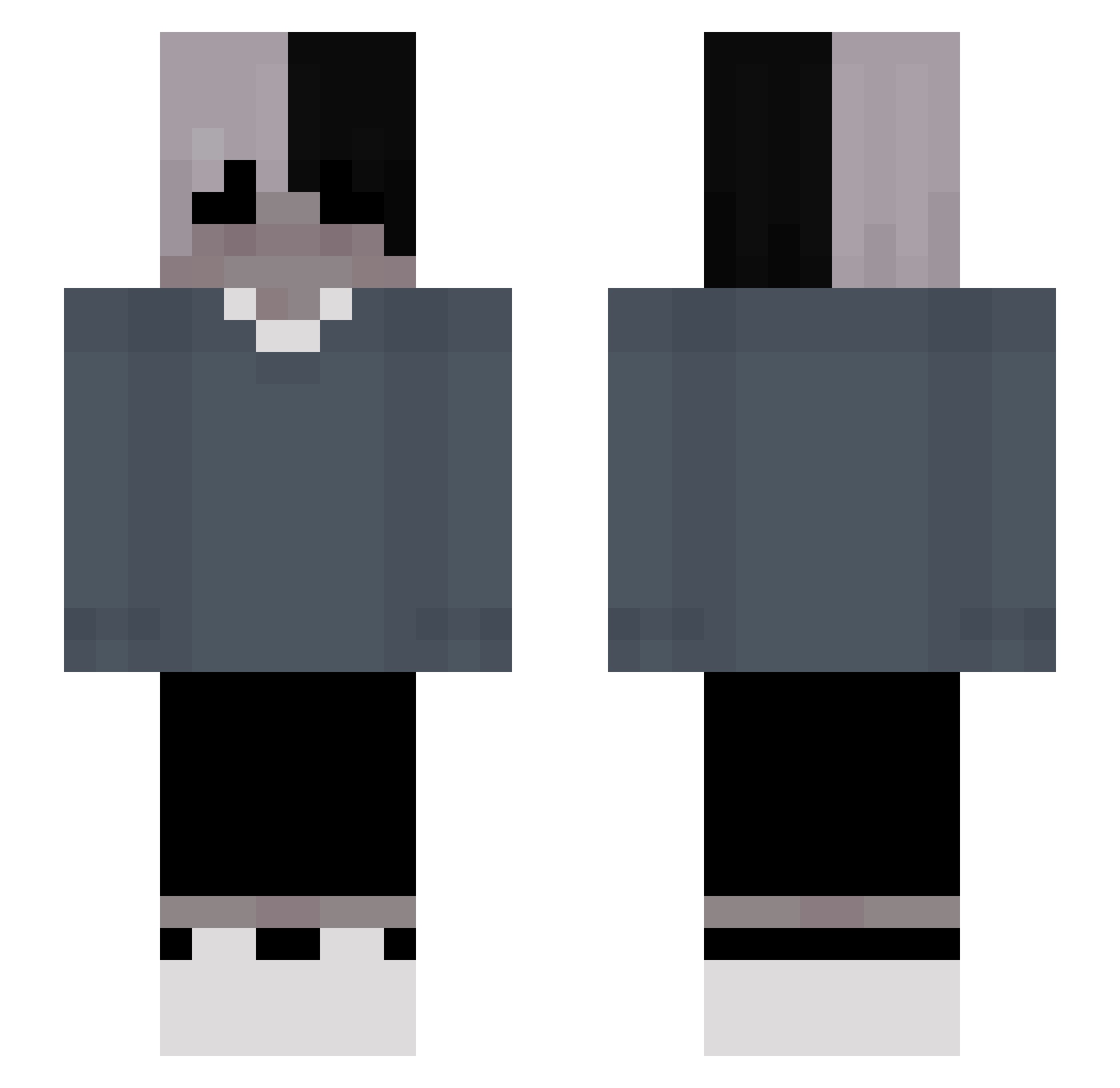 Scenes Minecraft skin, front and back view