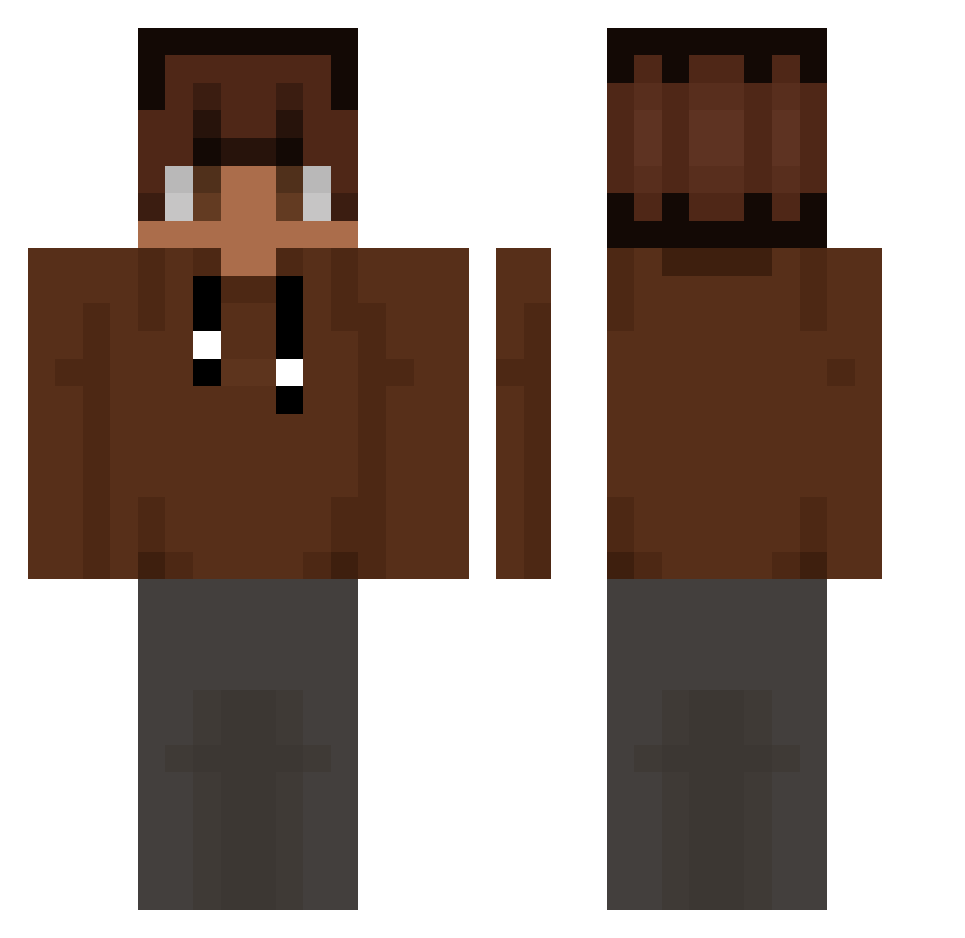 Konradkarik Minecraft skin, front and back view
