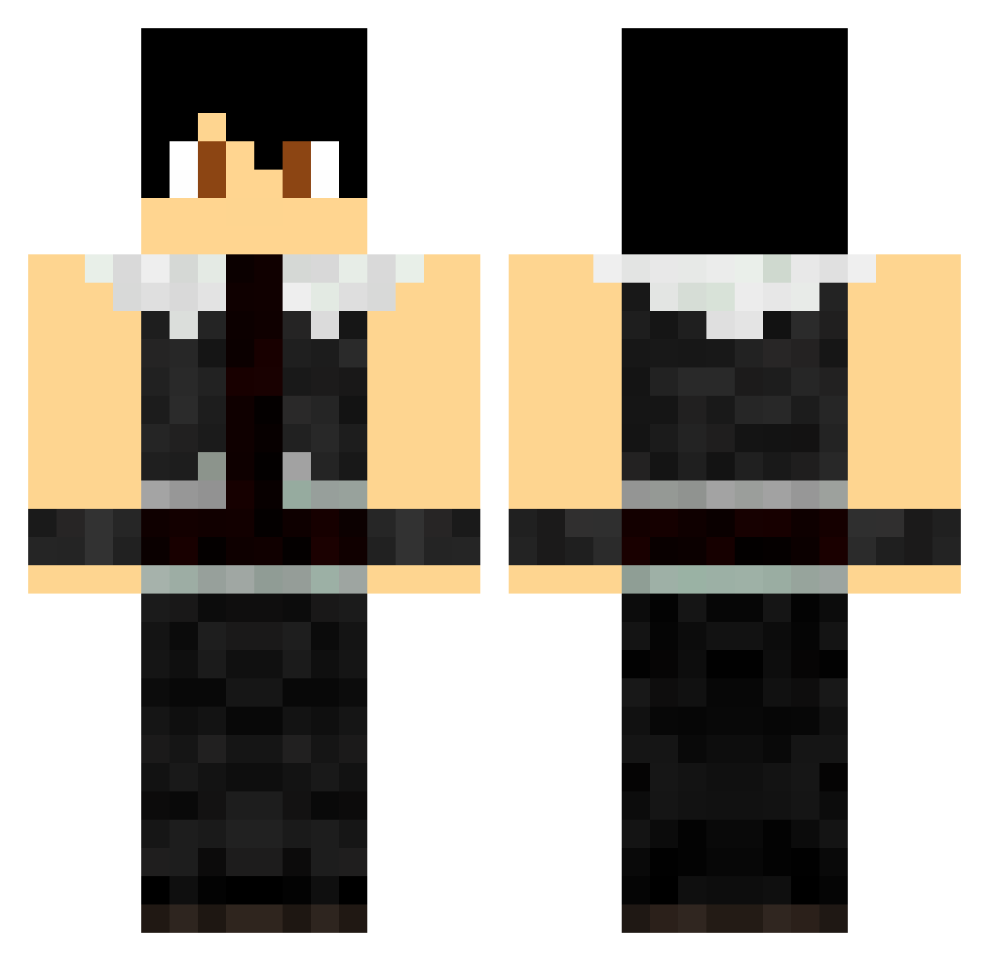 VOGreed Minecraft skin, front and back view