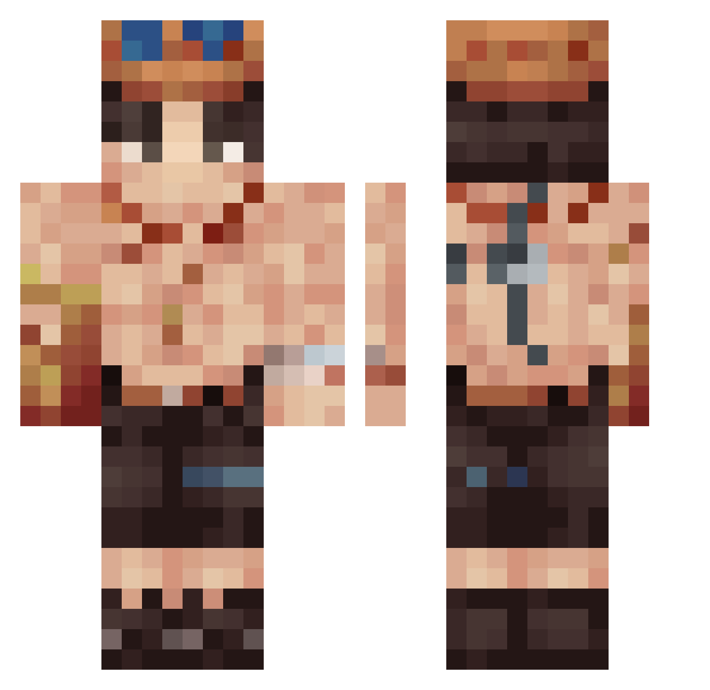 STOOBIN Minecraft skin, front and back view