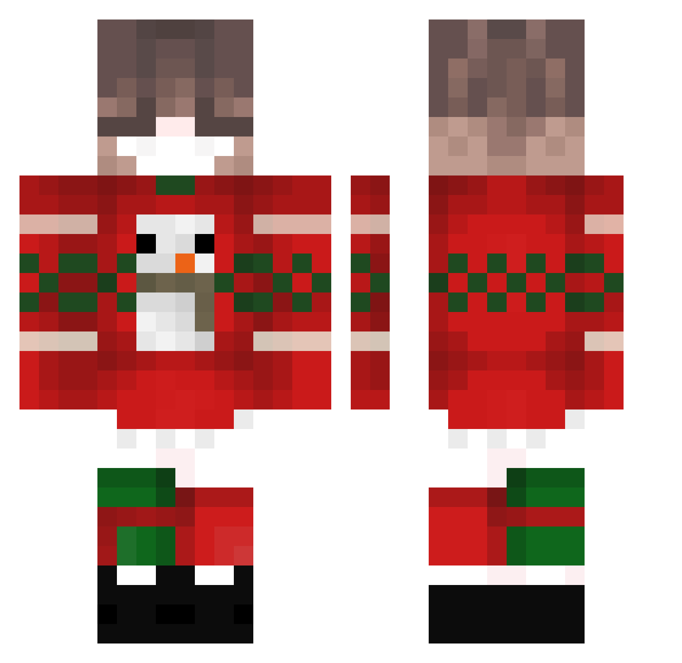 0ssoff Minecraft skin, front and back view