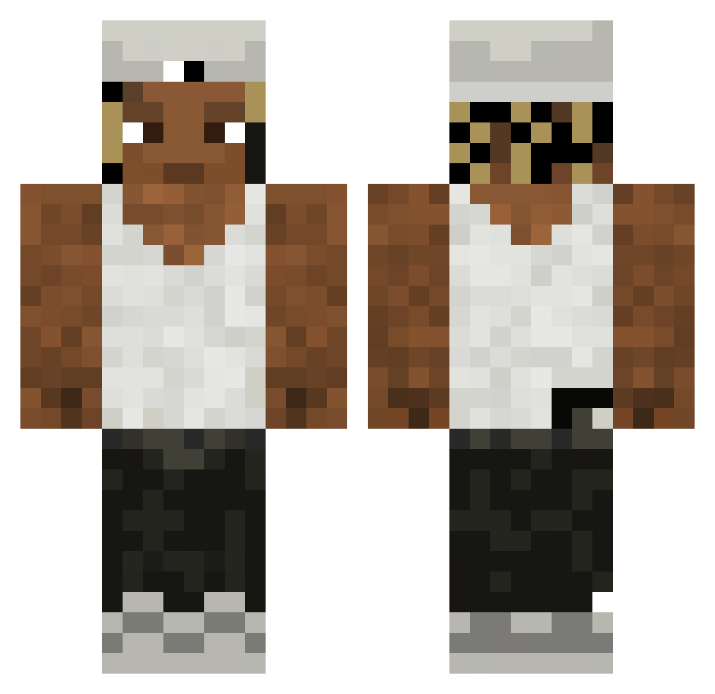 L1C3Boy Minecraft skin, front and back view