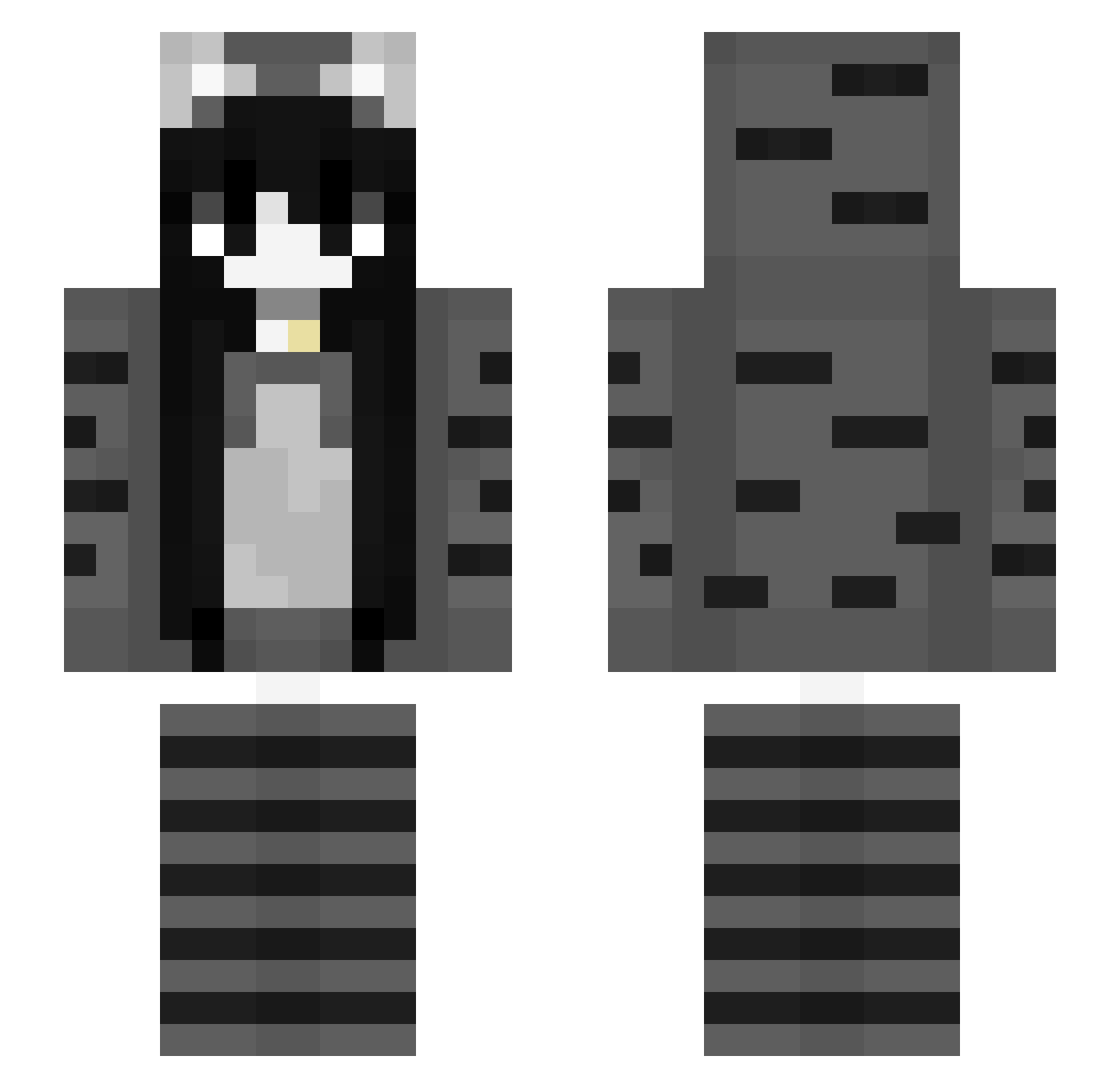elsamiau Minecraft skin, front and back view