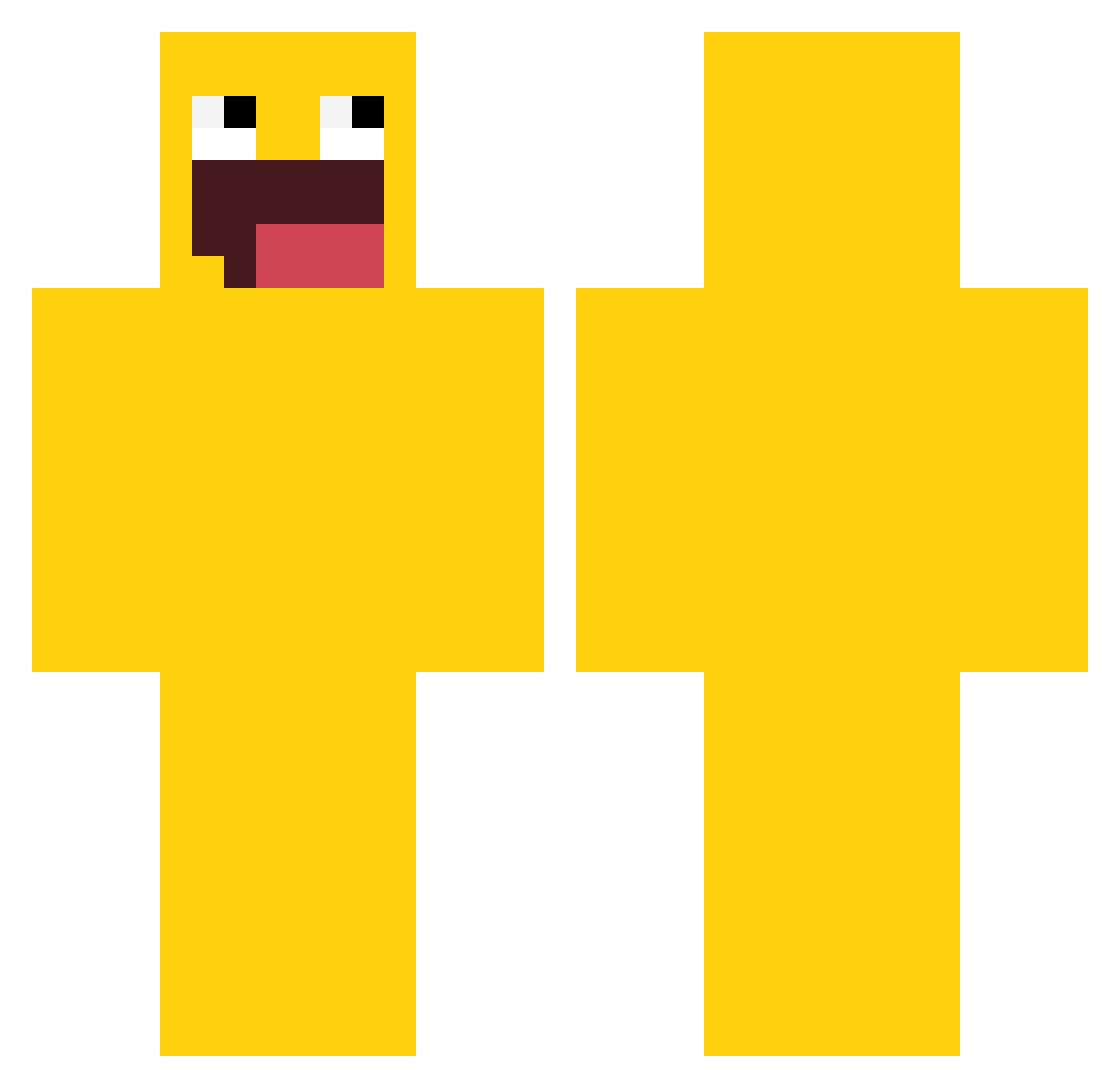 Wintriq Minecraft skin, front and back view