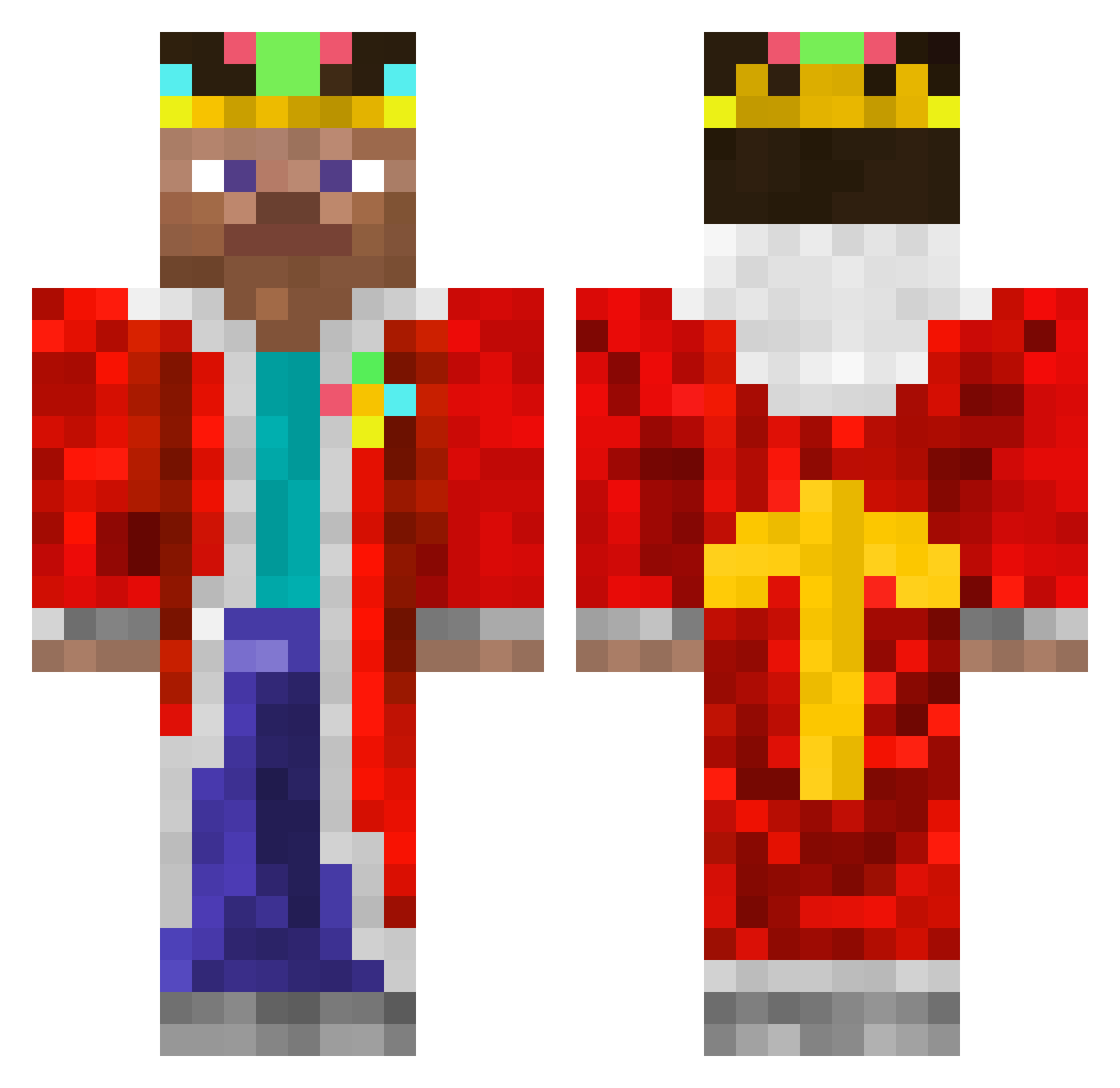 Someone_Morgan Minecraft skin, front and back view