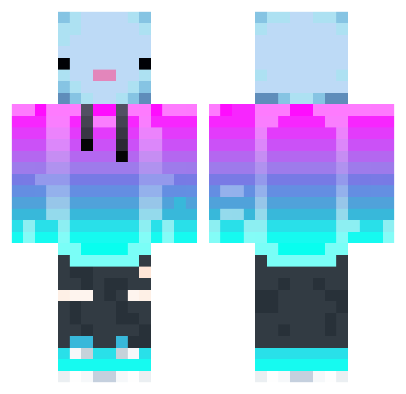 G0ldDrag0n1293 Minecraft skin, front and back view