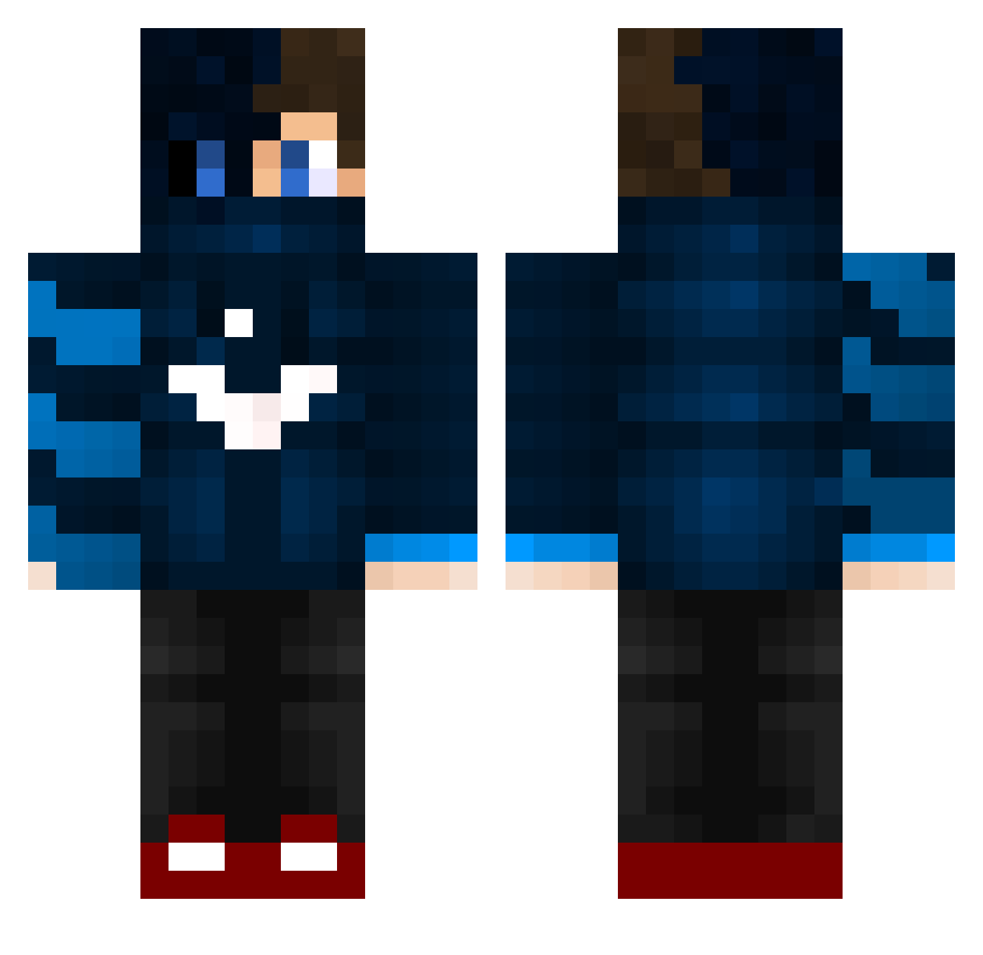 Tesacek11 Minecraft skin, front and back view