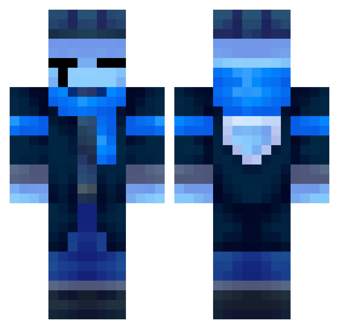 Kyeso Minecraft skin, front and back view