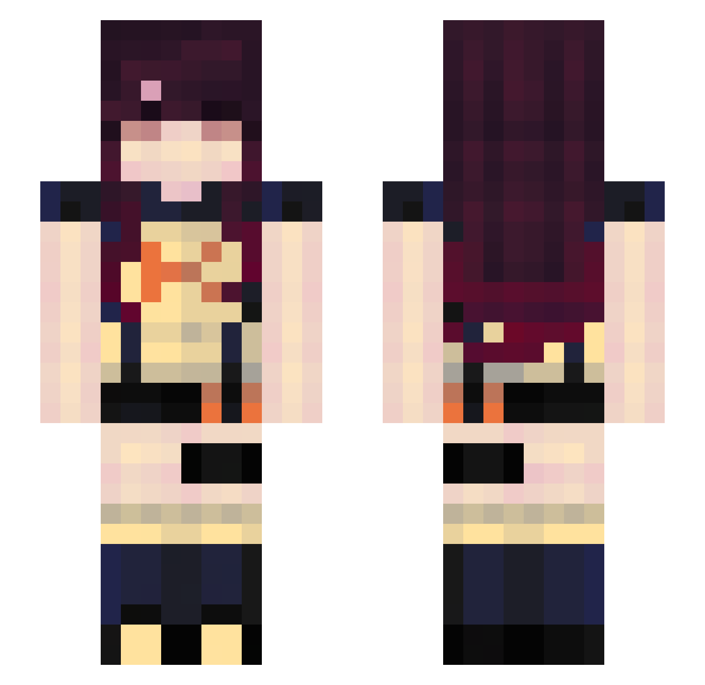 ASTRO15_ Minecraft skin, front and back view