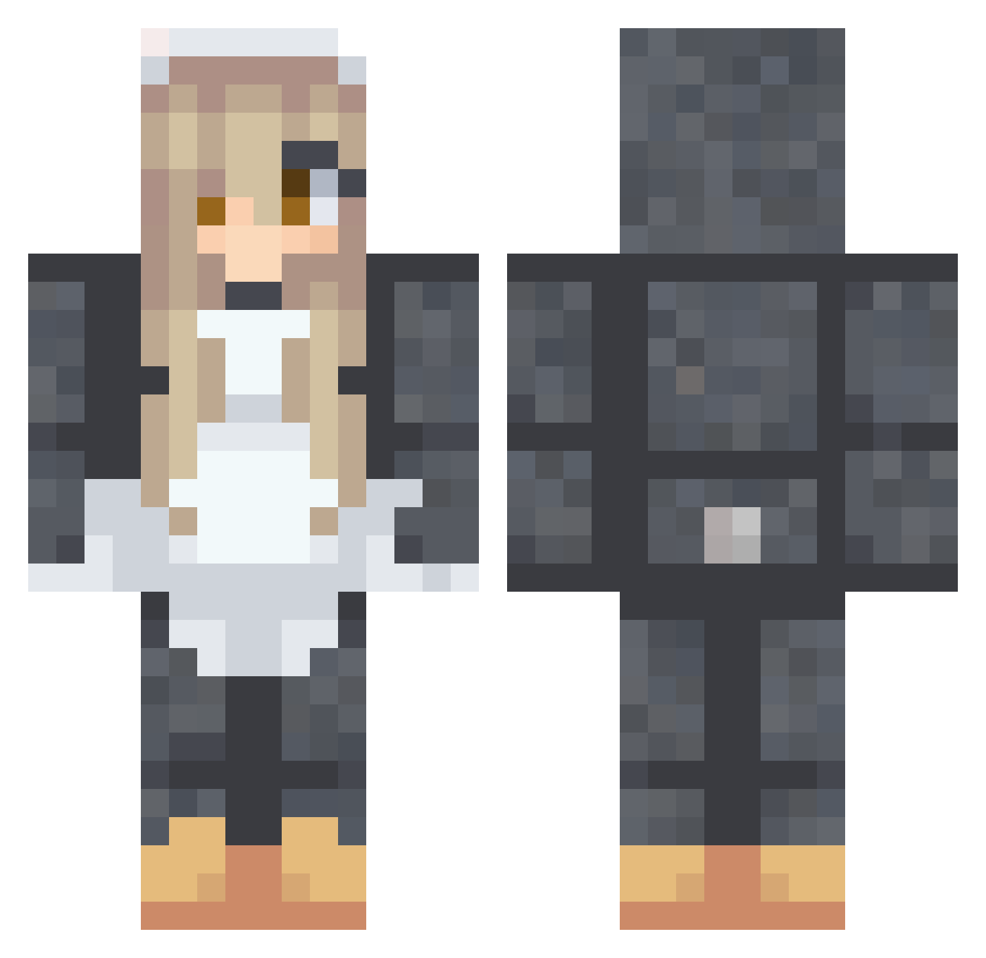 ruth9292 Minecraft skin, front and back view