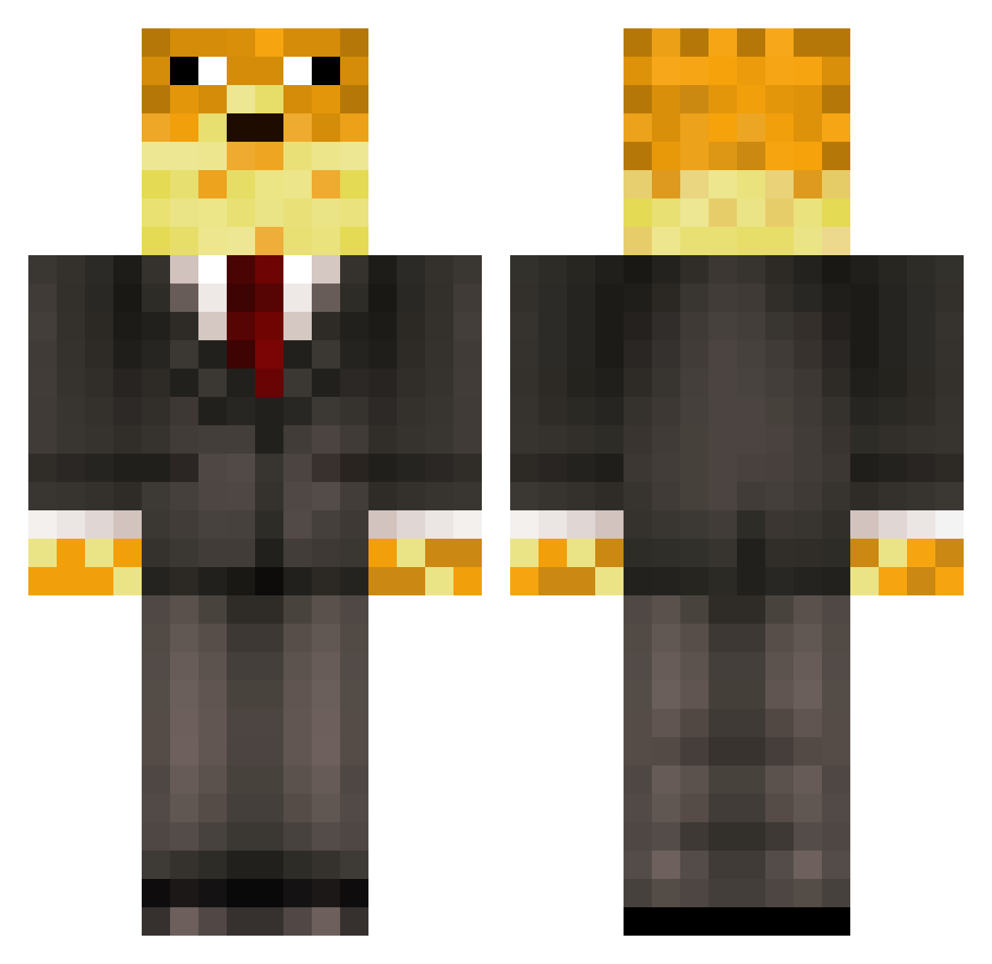 Lurchi_09 Minecraft skin, front and back view