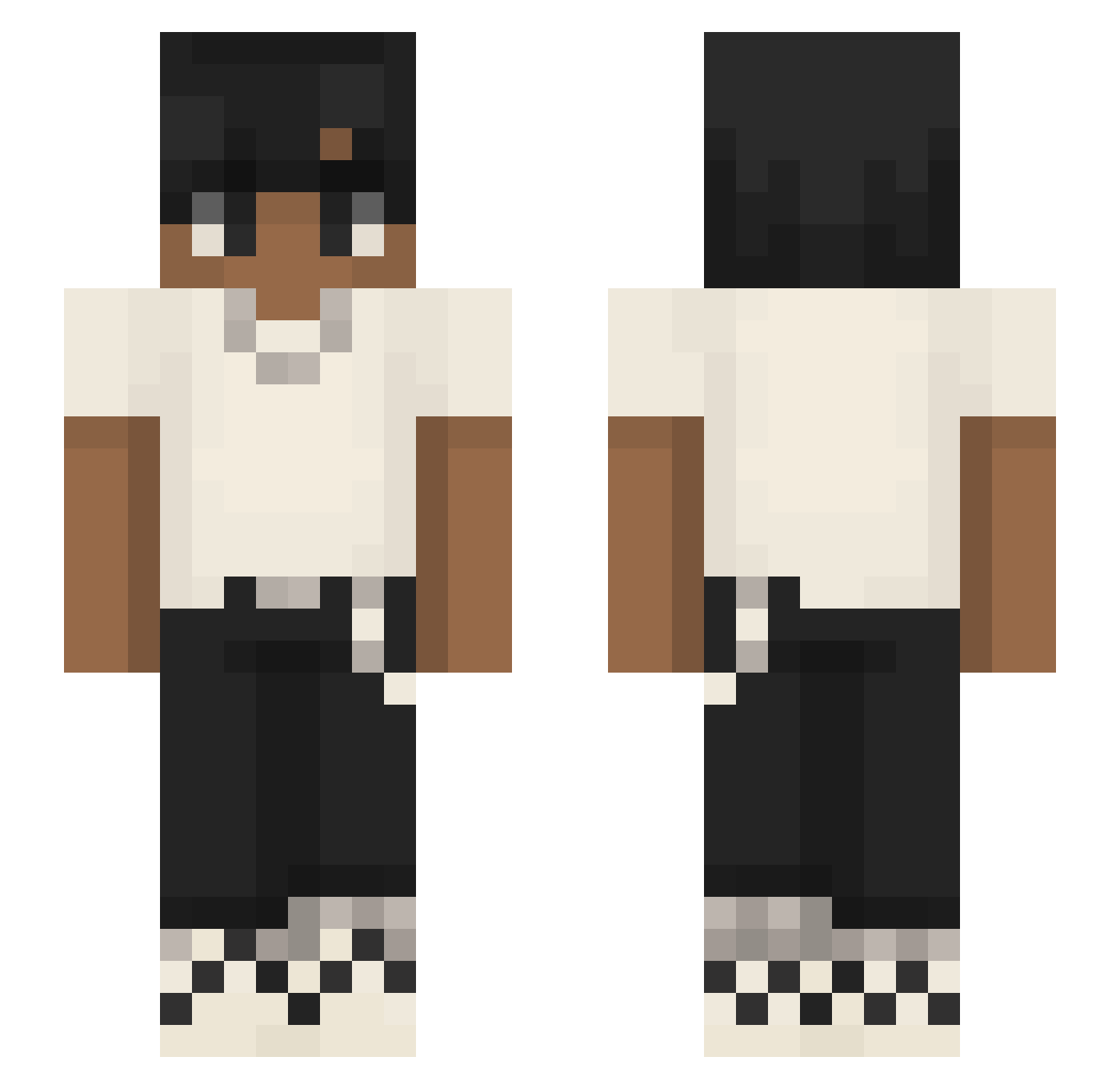 CFelix1 Minecraft skin, front and back view