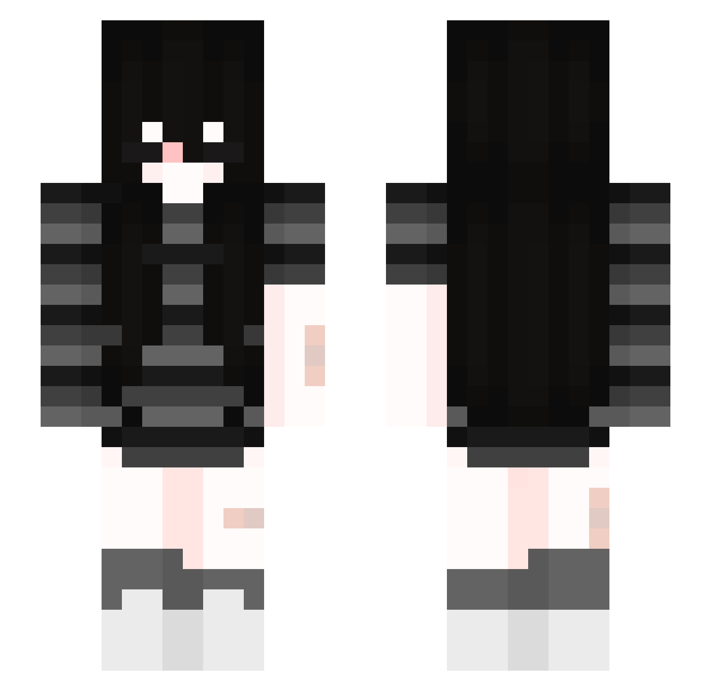 witchhxzel Minecraft skin, front and back view