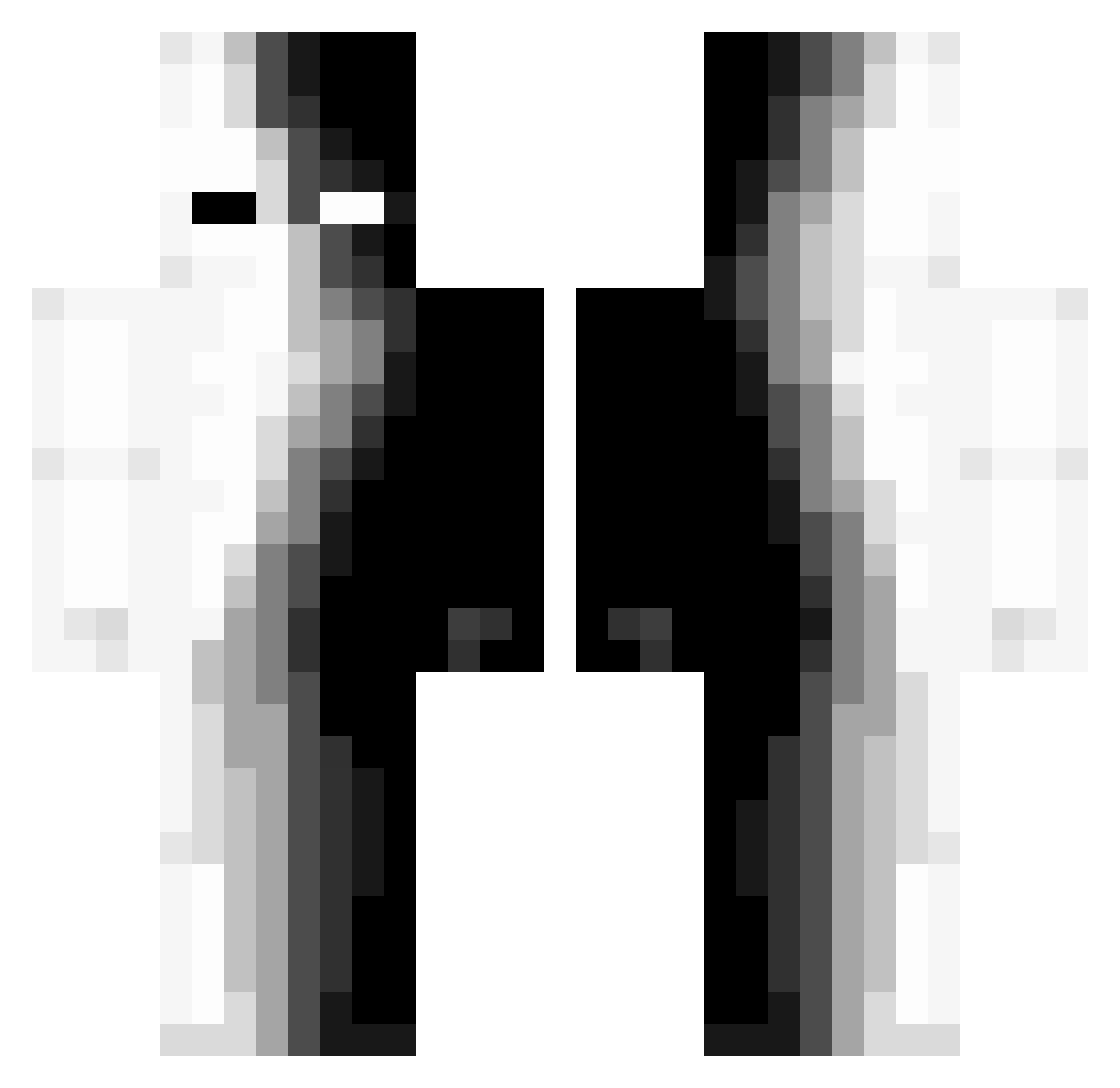 Separatist Minecraft skin, front and back view