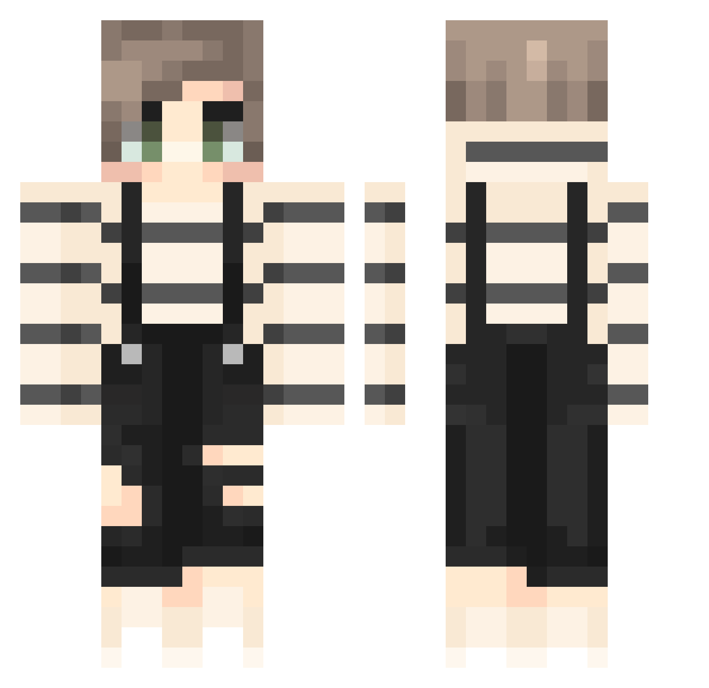 SunBatHing Minecraft skin, front and back view