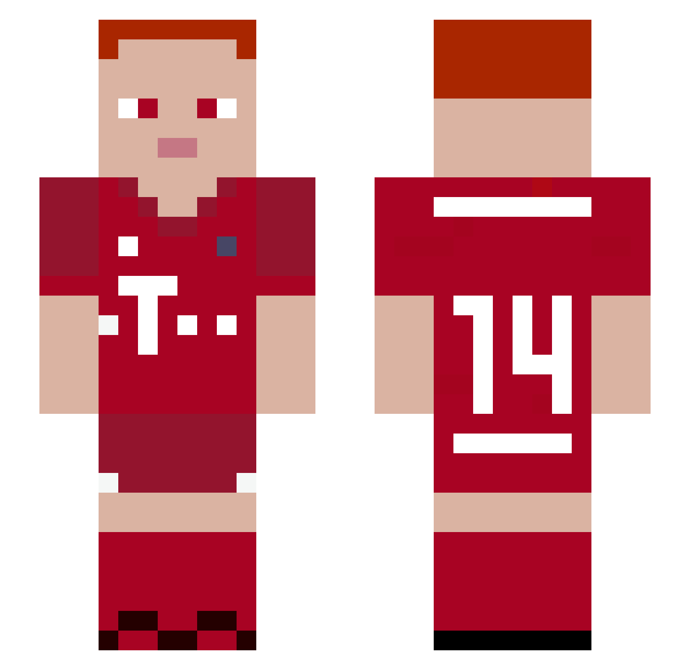 SpeedWes74 Minecraft skin, front and back view