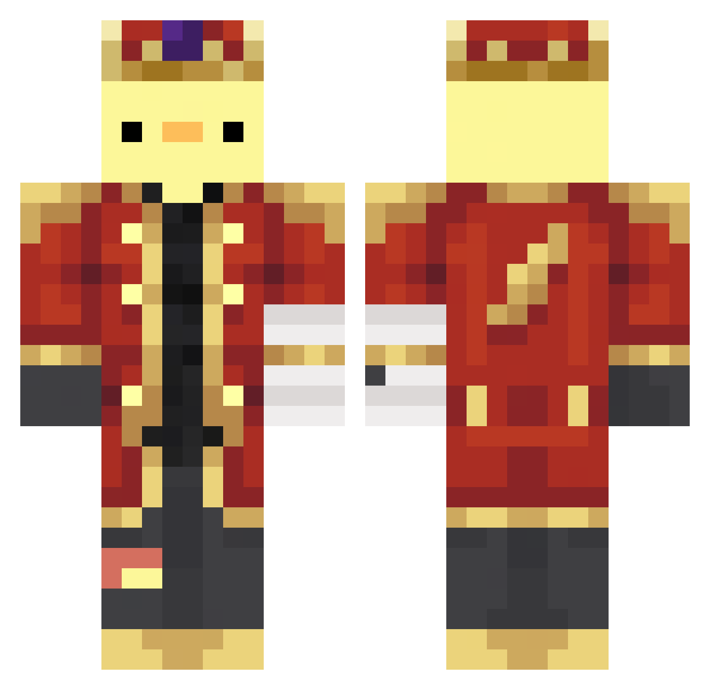 ysds Minecraft skin, front and back view