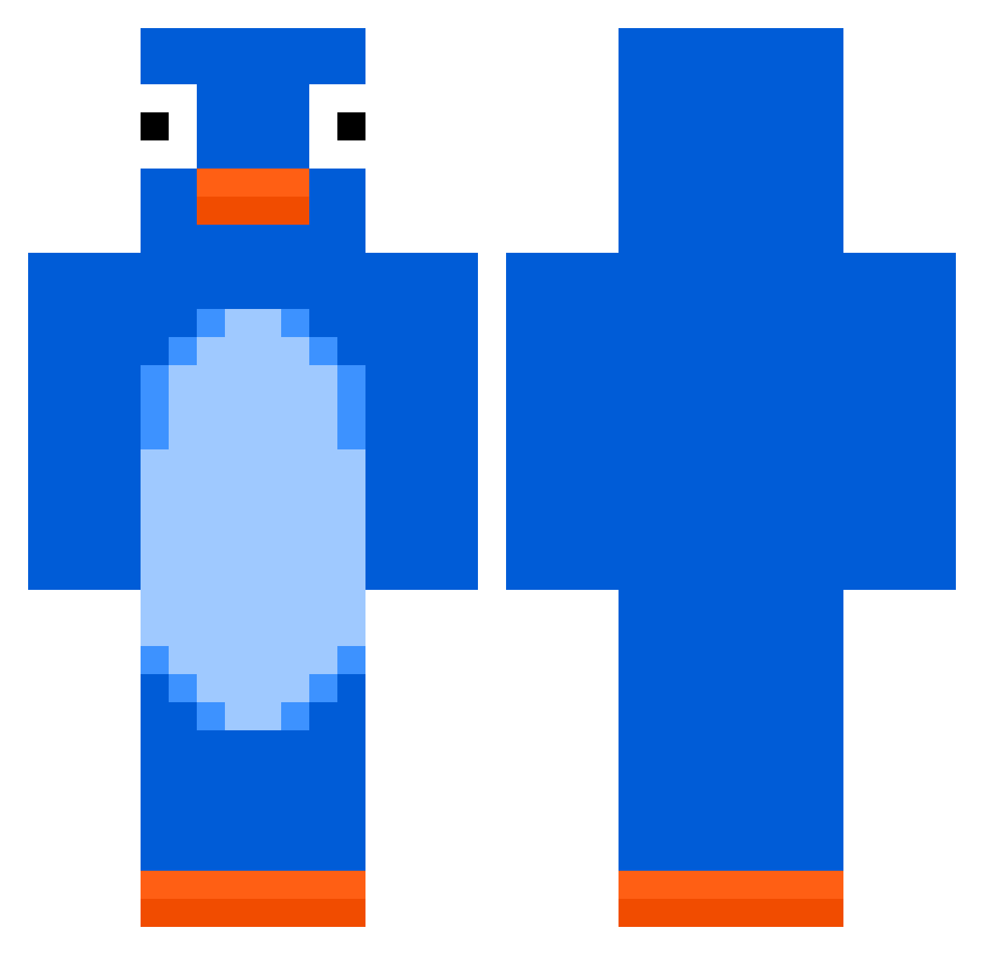 Amsi_ Minecraft skin, front and back view