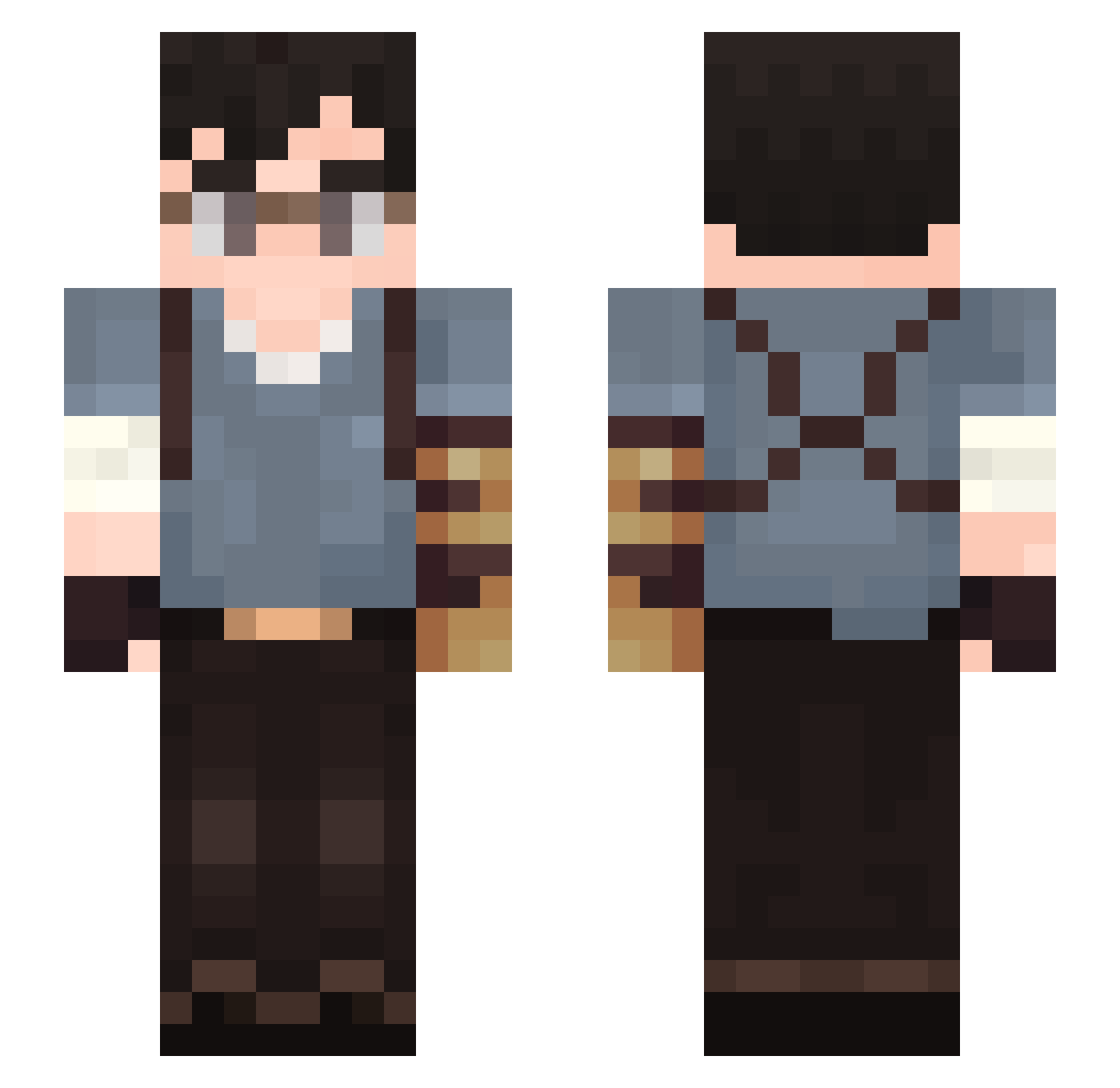 Deigen_VG Minecraft skin, front and back view