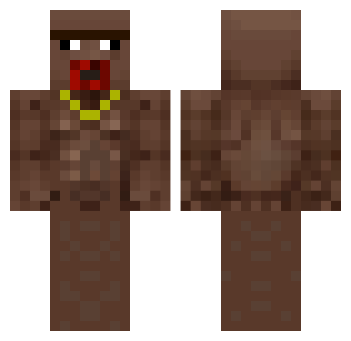 Fae Minecraft skin, front and back view