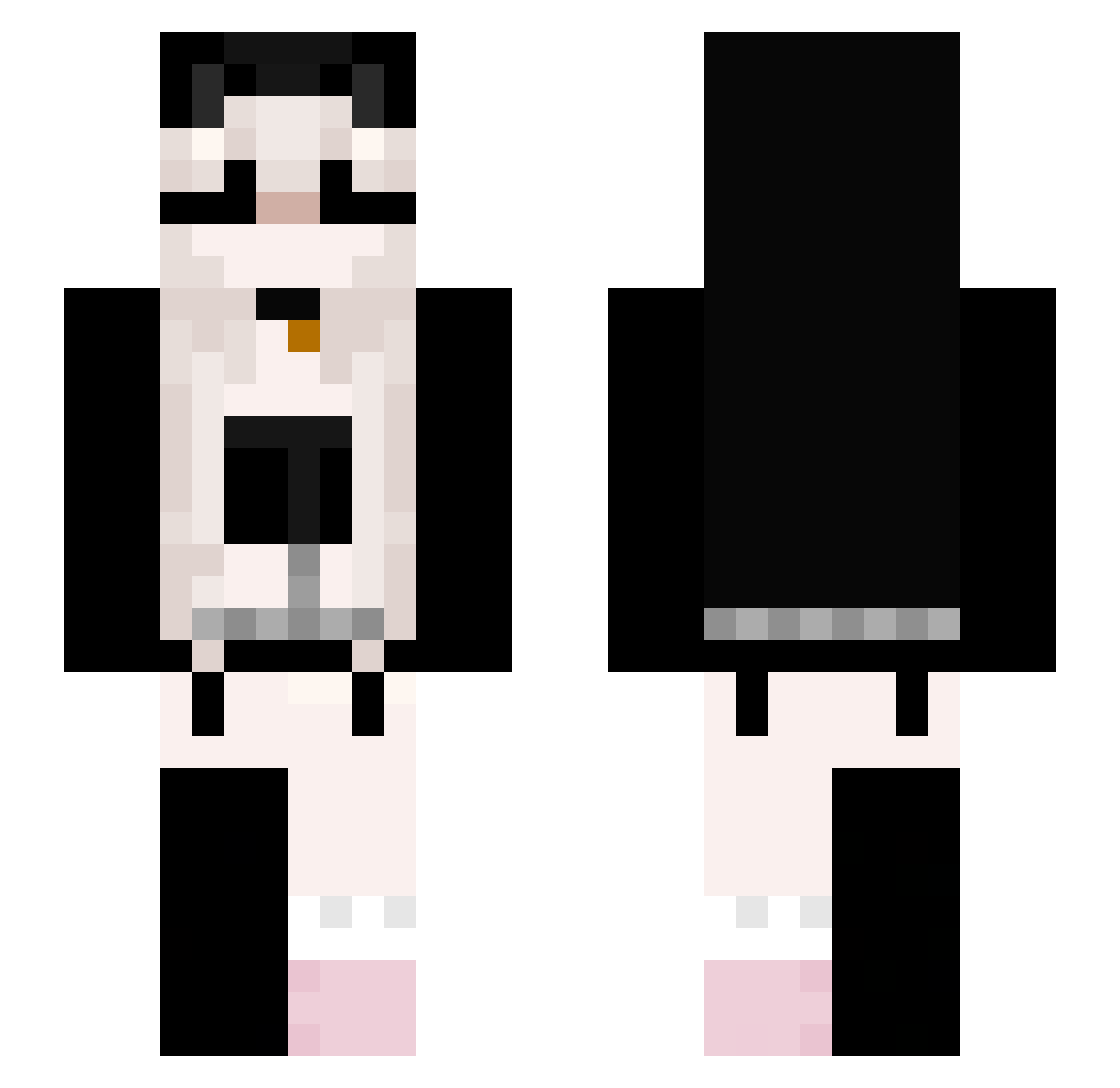Fl4w1ess Minecraft skin, front and back view