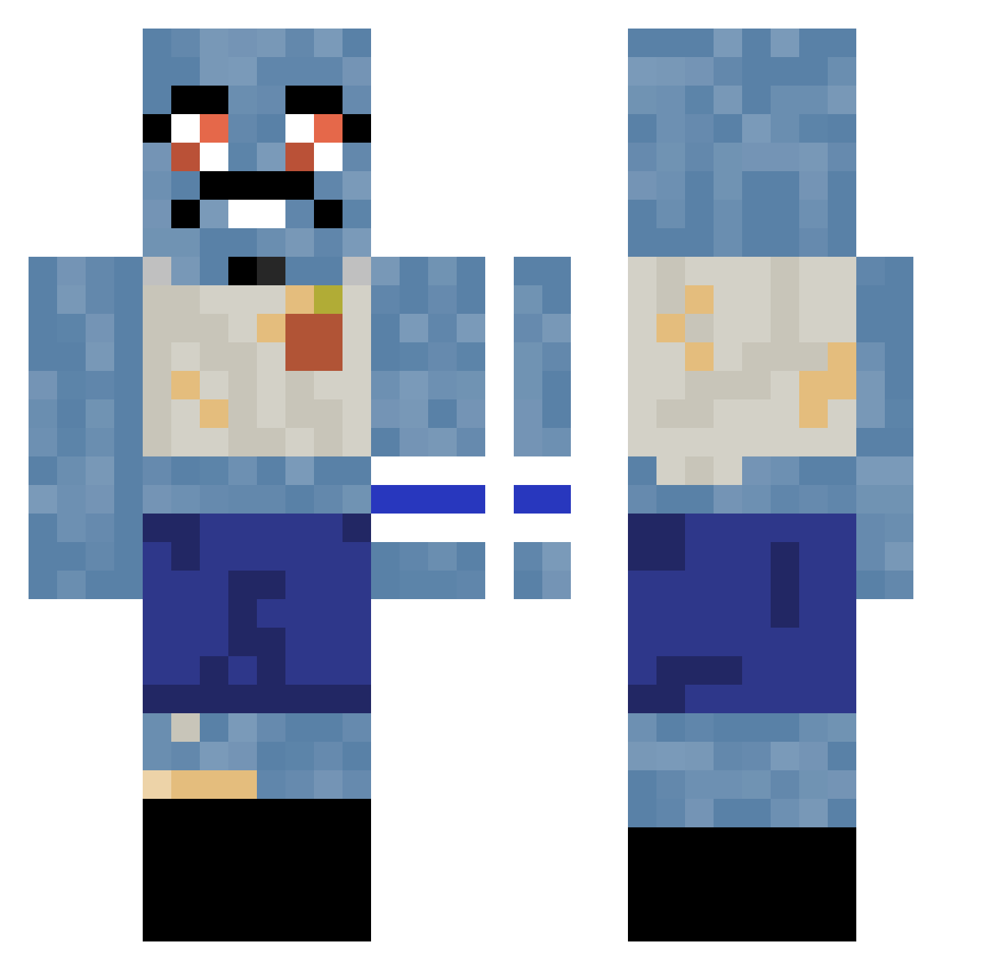 benuswenus Minecraft skin, front and back view