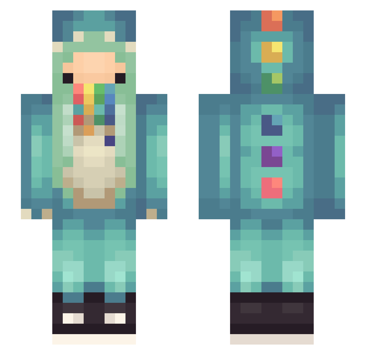 PoliticalDebate2 Minecraft skin, front and back view