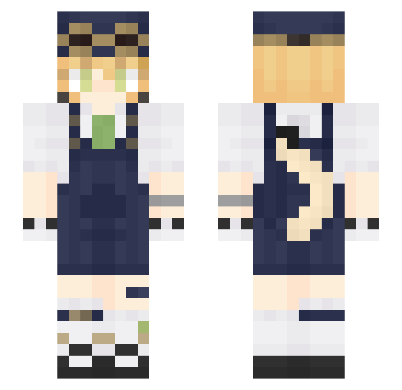 Spoop_Time Minecraft skin, front and back view