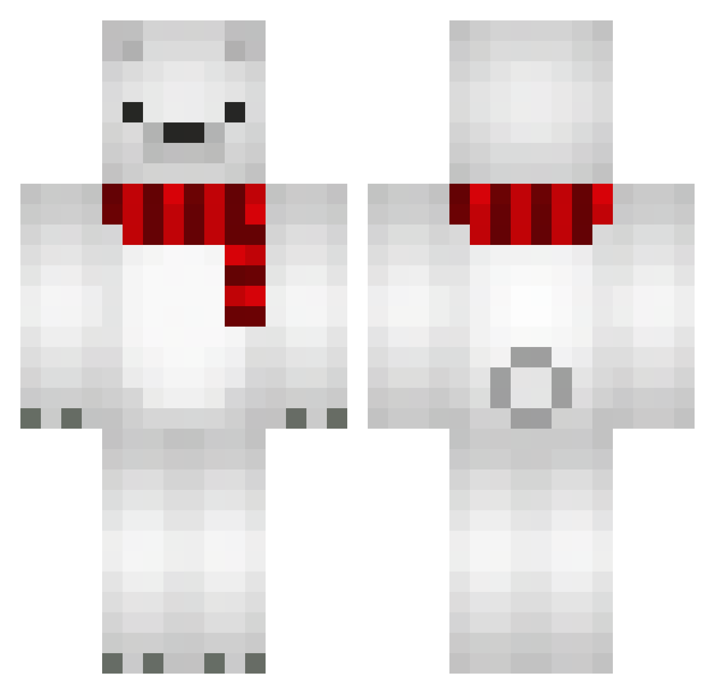 Krasheed Minecraft skin, front and back view