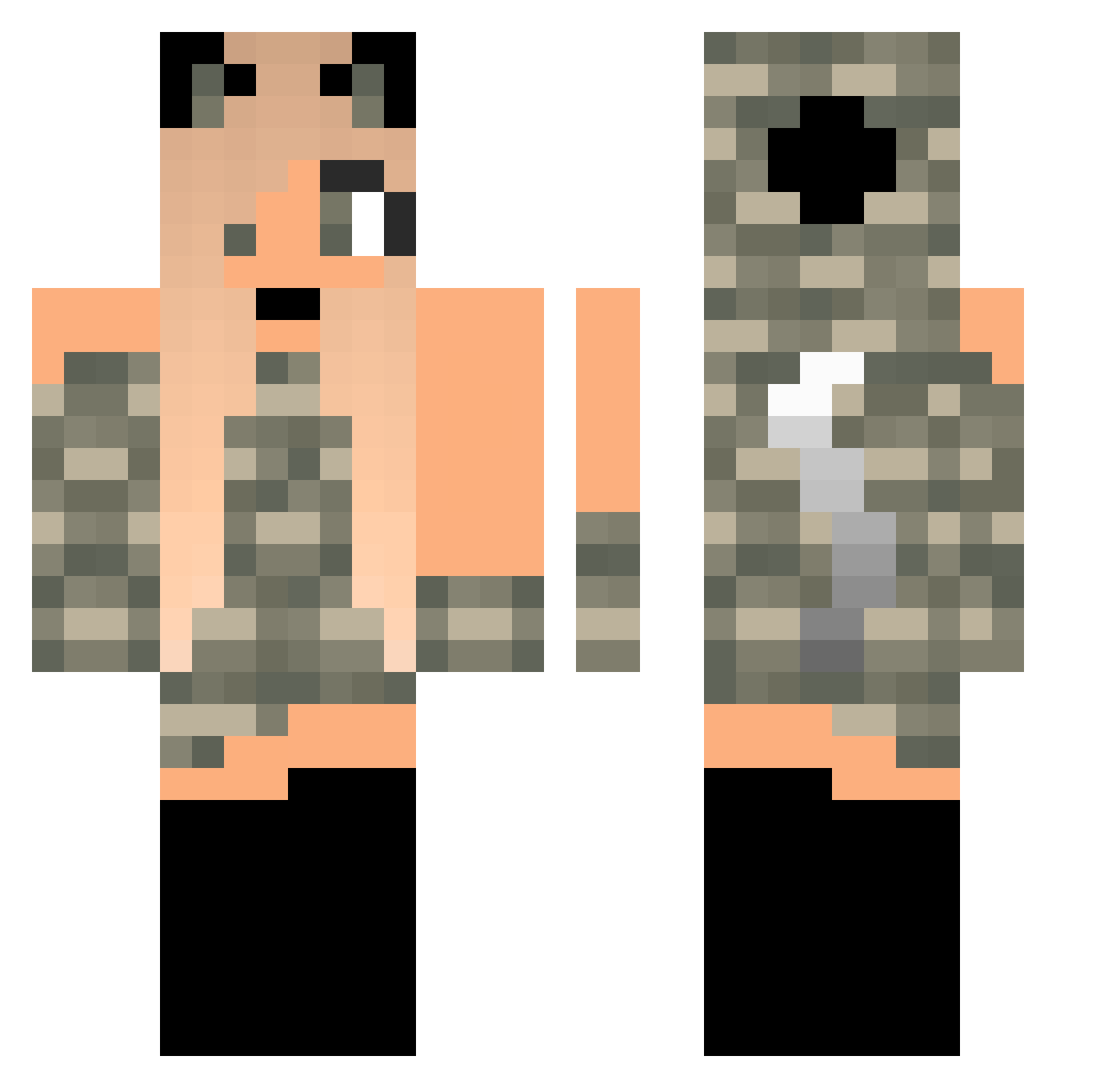 themagpieswarble Minecraft skin, front and back view