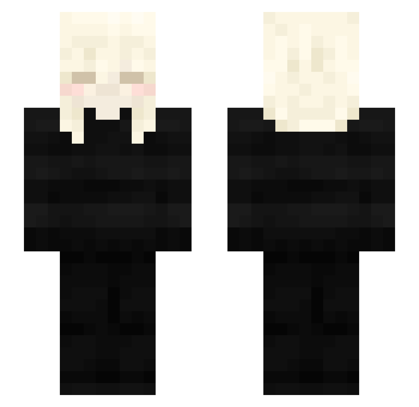 ftvina Minecraft skin, front and back view