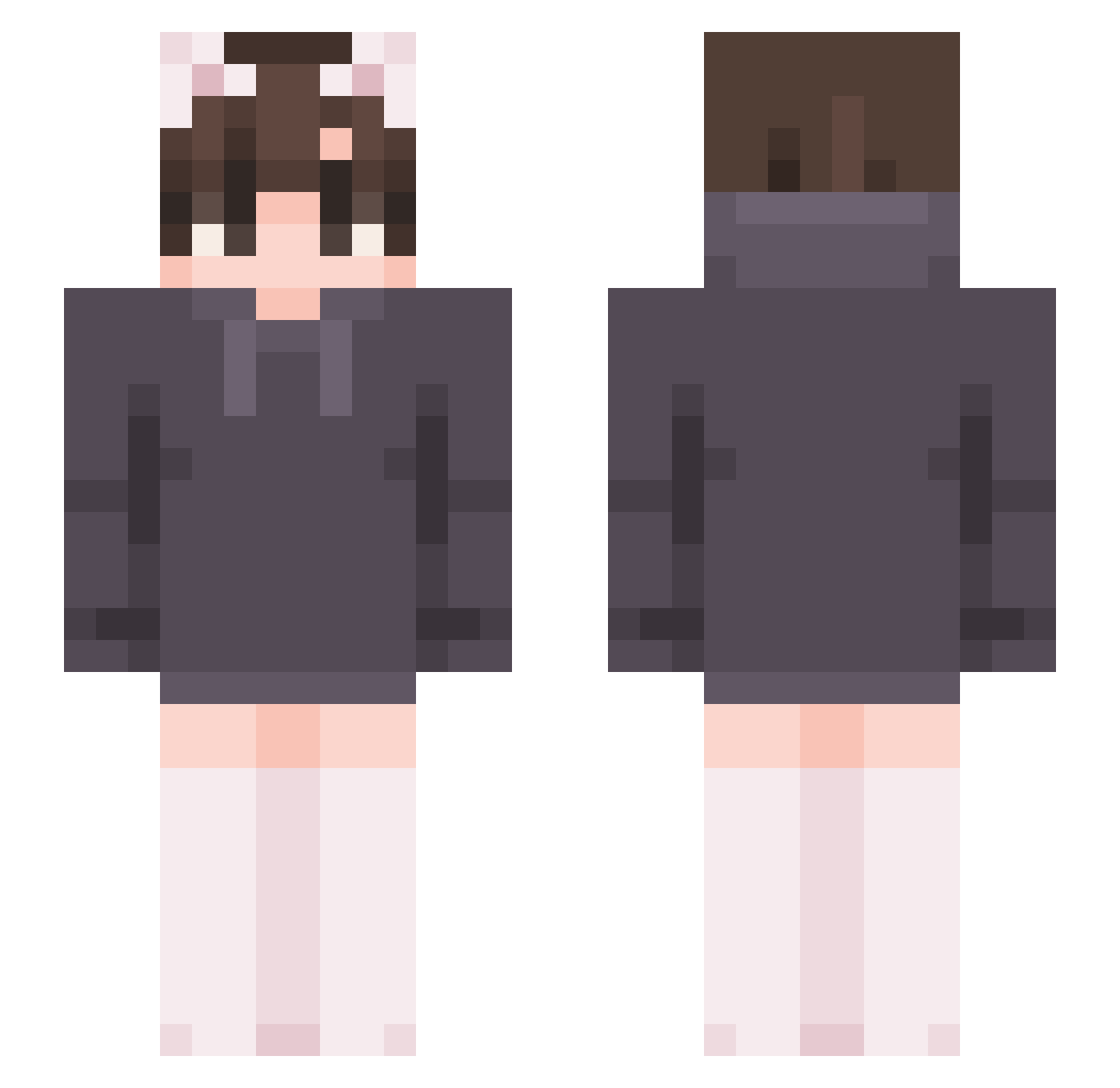 soggycrackerz Minecraft skin, front and back view