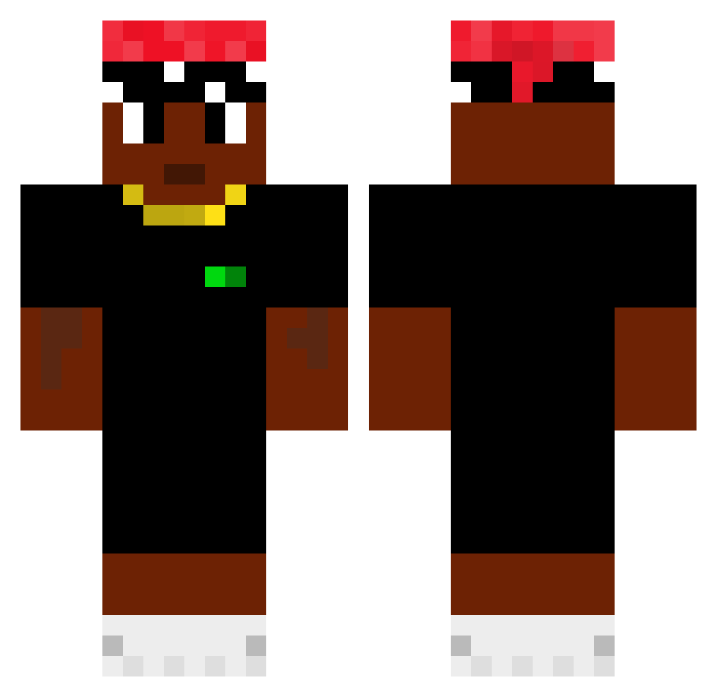 MrLomunus Minecraft skin, front and back view