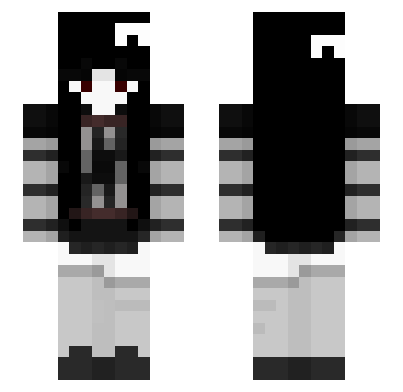 Seapples Minecraft skin, front and back view