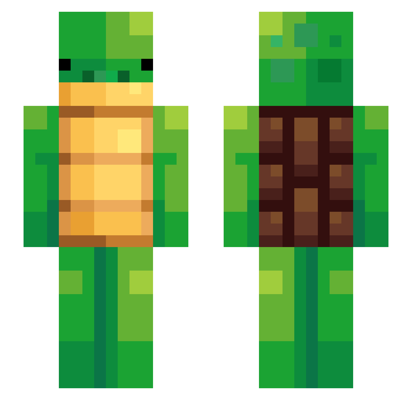 Valunetta Minecraft skin, front and back view