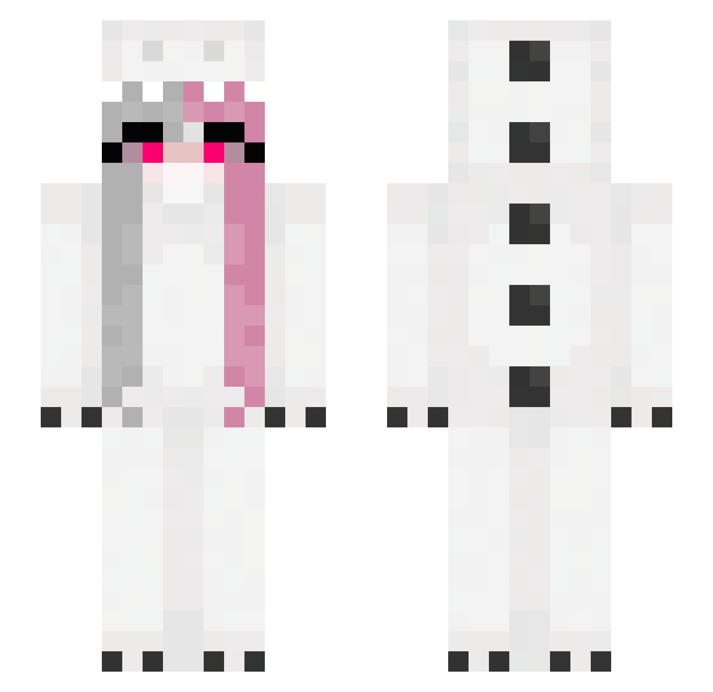 ralynx Minecraft skin, front and back view