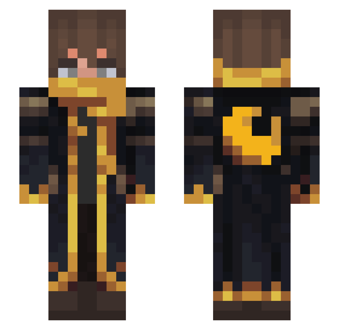 m4lou3n Minecraft skin, front and back view
