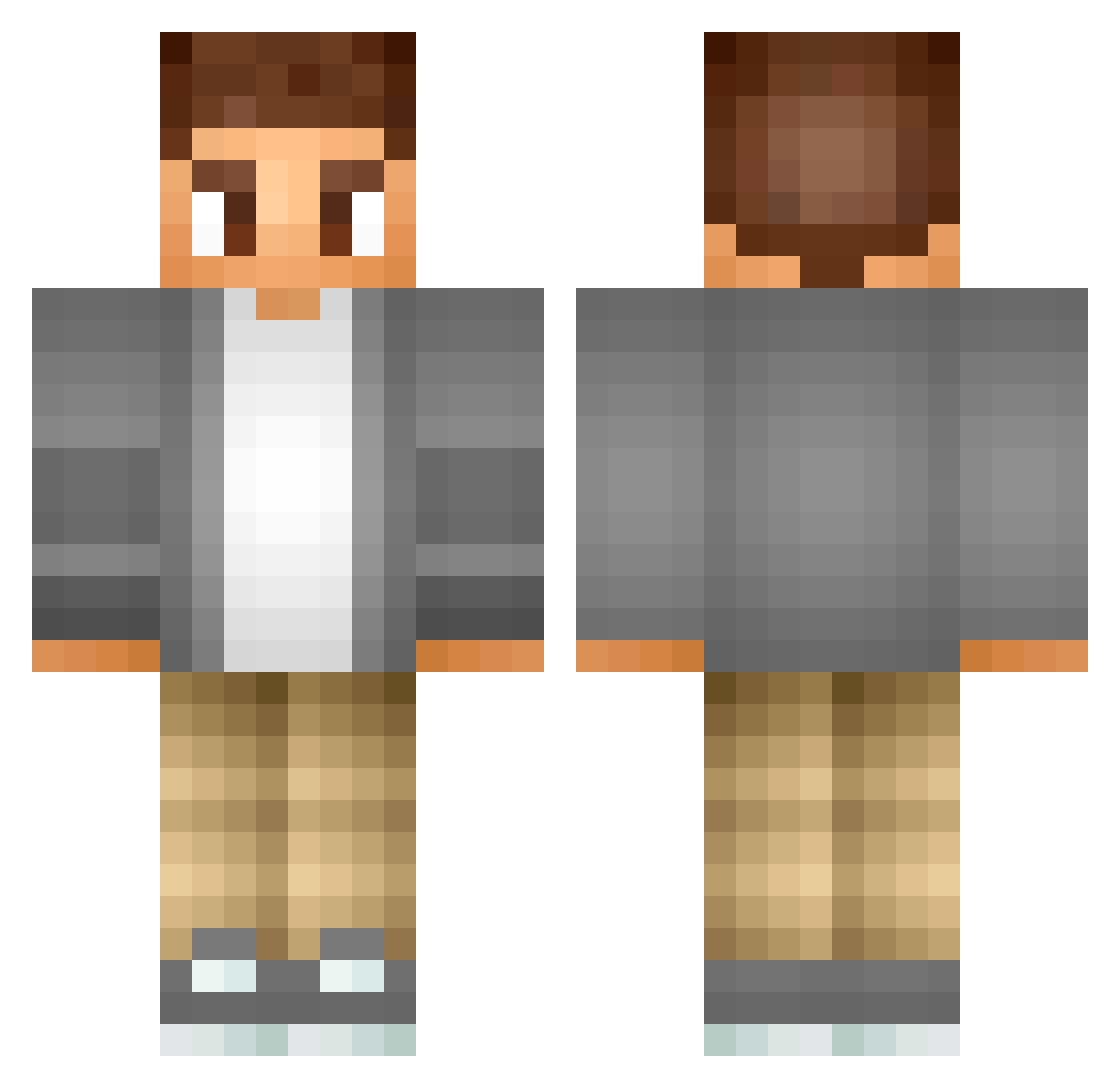 Strategic Minecraft skin, front and back view