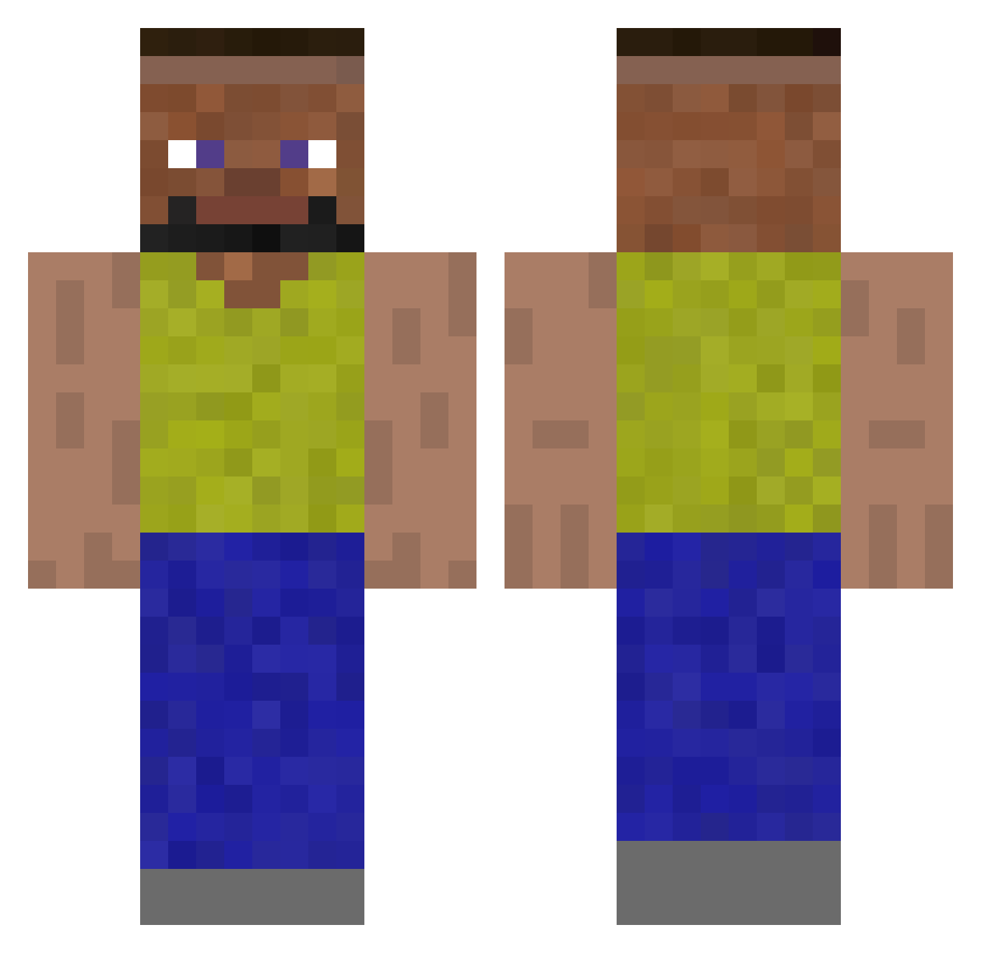 Sprutel_noox Minecraft skin, front and back view