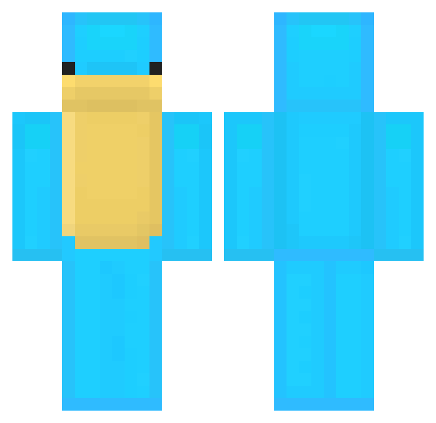 jacle Minecraft skin, front and back view