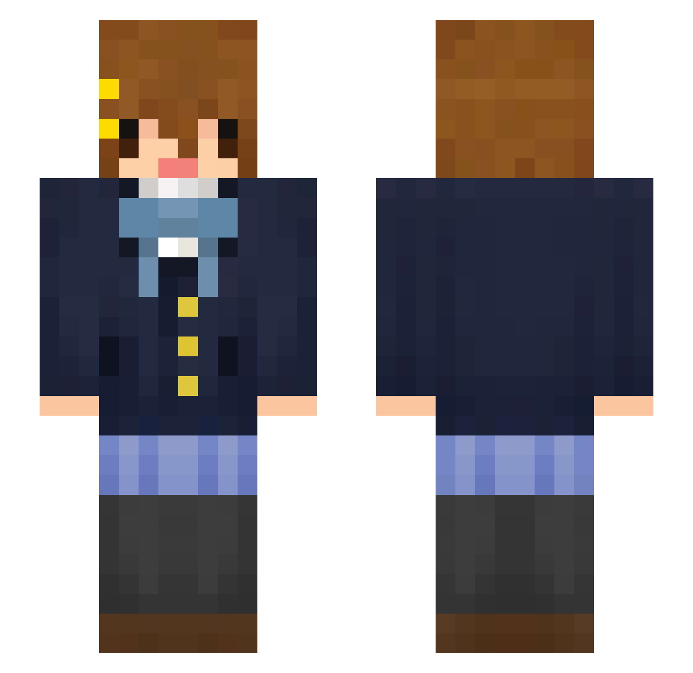 Aticcus_ Minecraft skin, front and back view