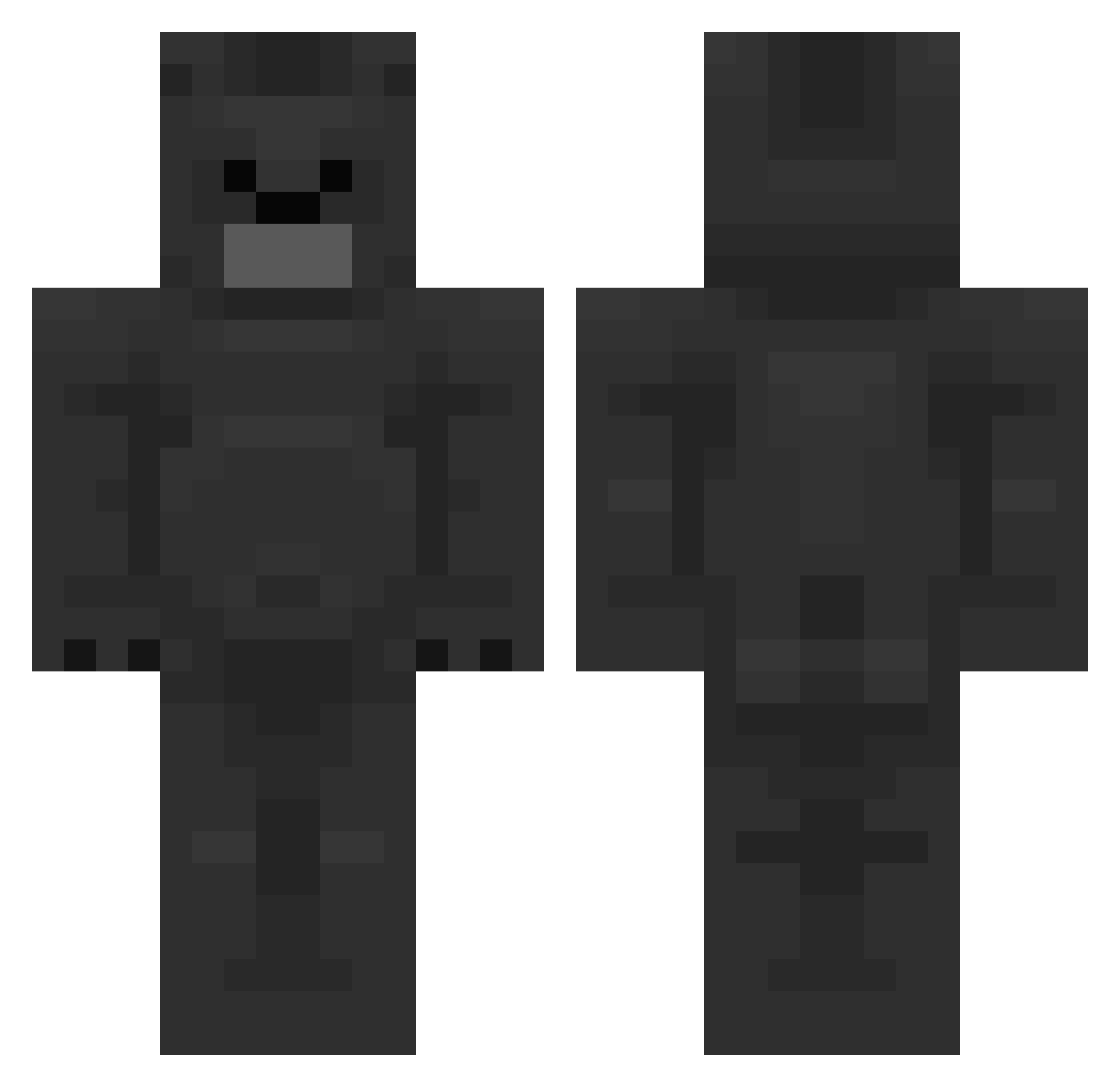 sam4per Minecraft skin, front and back view