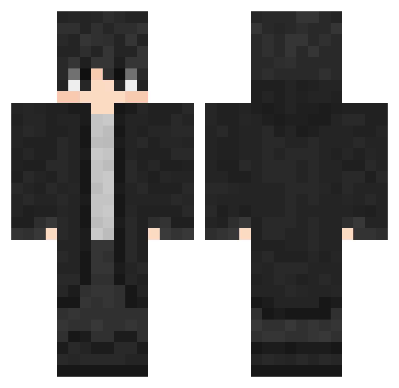 StefanBoy Minecraft skin, front and back view